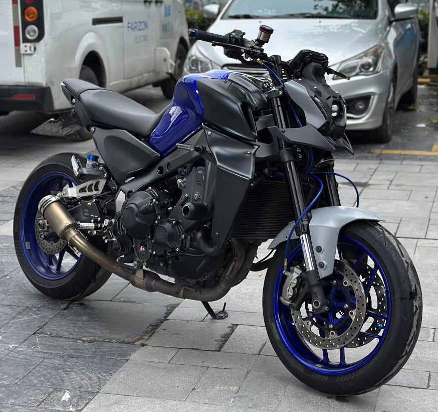 Amotopart 2021–2024 Yamaha MT-09 Blau Schwarz Verkleidungsset