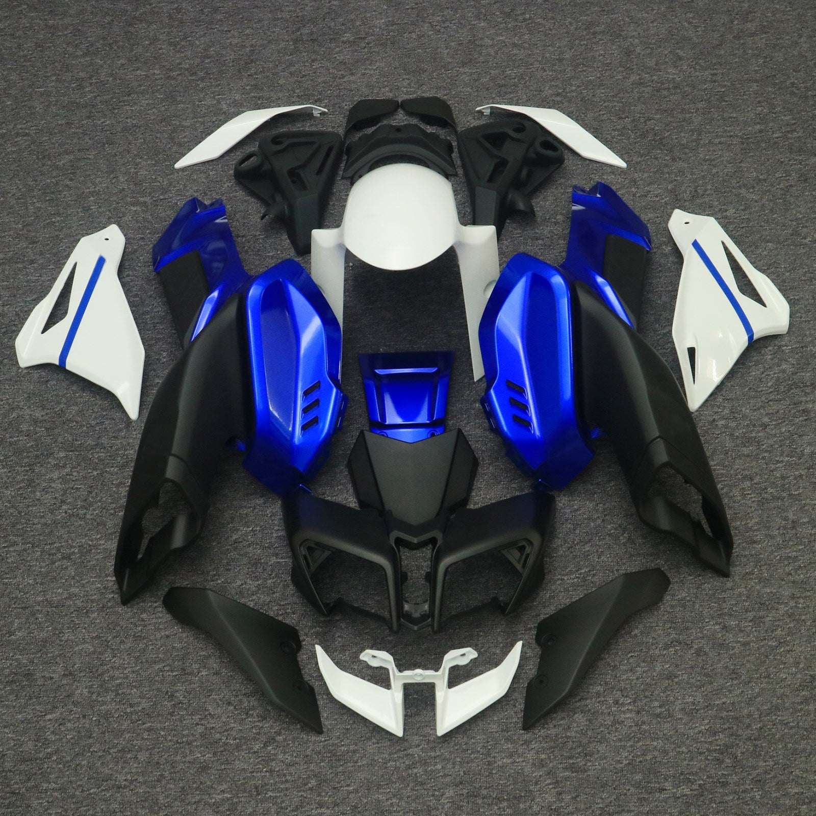 Amotopart 2016-2020 Yamaha MT-10 White Blue Black Fairing Kit