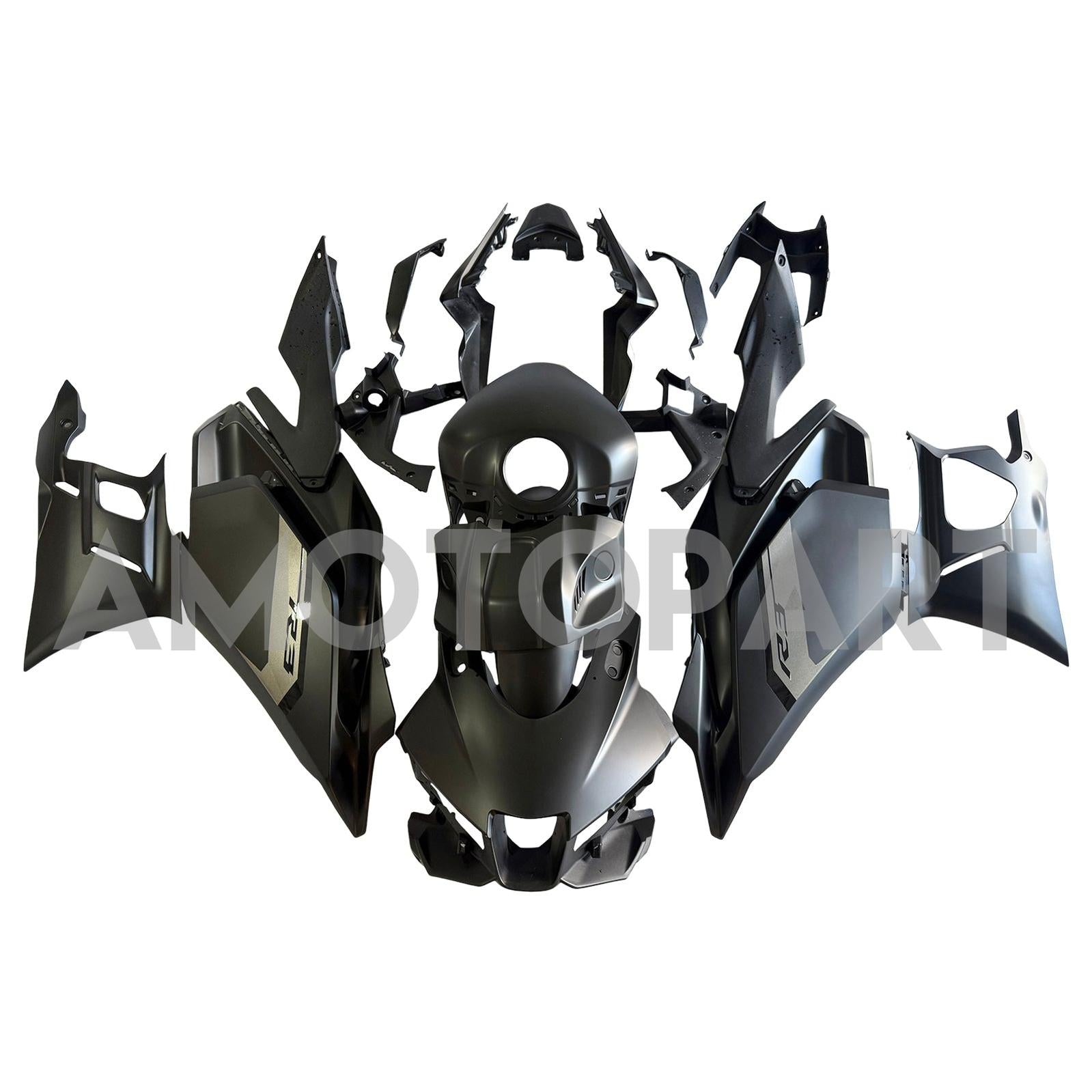 Amotopart 2025-2026 Yamaha YZF R3 YZF R25 Black Fairing Kit