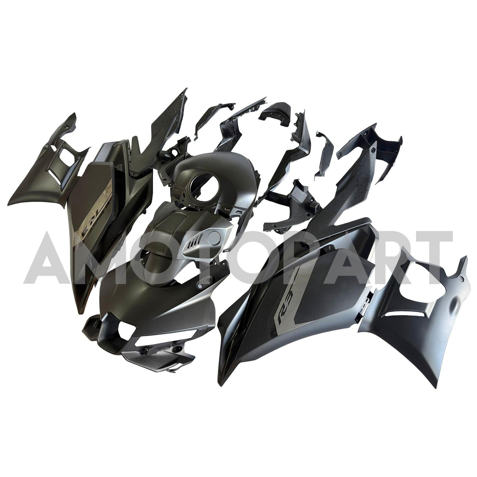 Amotopart 2025-2026 Yamaha YZF R3 YZF R25 Black Fairing Kit