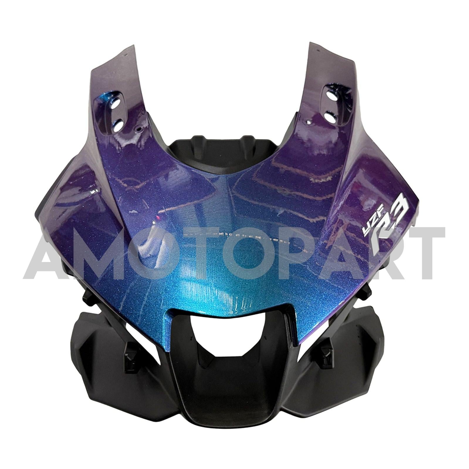 Amotopart 2025-2026 Yamaha YZF R3 YZF R25 Gloss White Blue Fairing Kit