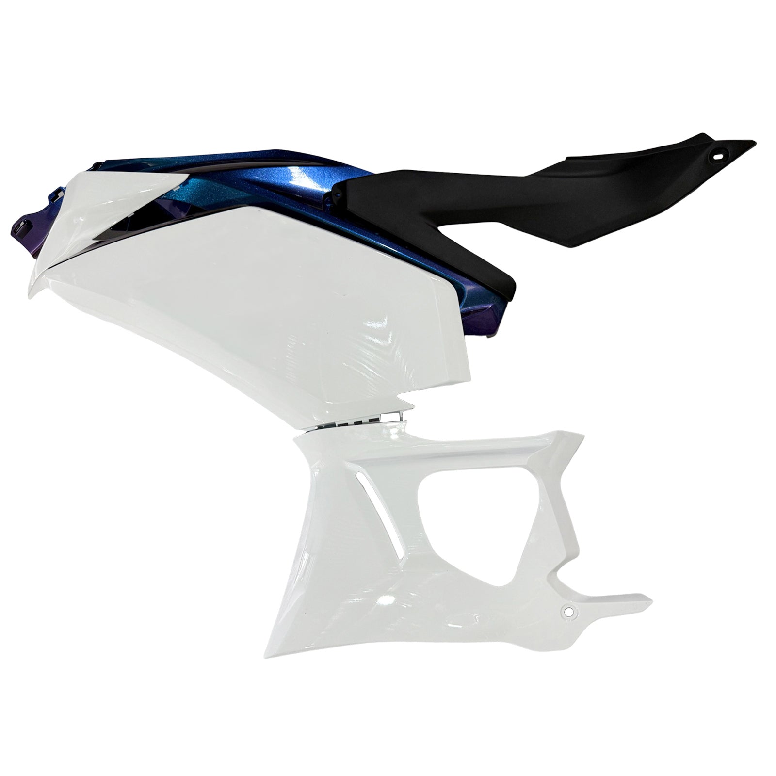 Amotopart 2025-2026 Yamaha YZF R3 YZF R25 Gloss White Gradient Blue Fairing Kit