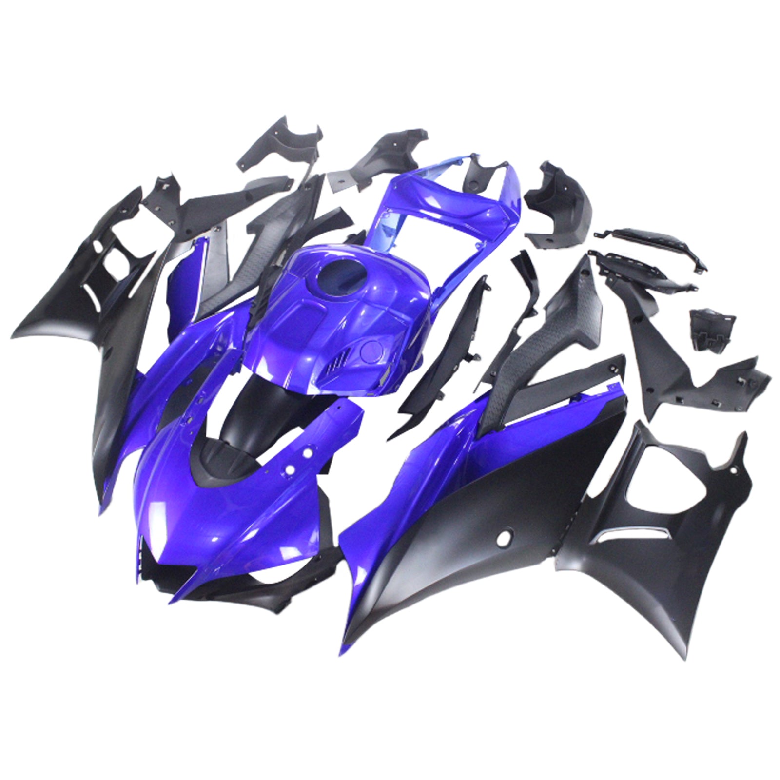 Amotopart 2022-2024 YAMAHA YZF-R3 R25 BLUE STYLE3 FARIONS KIT