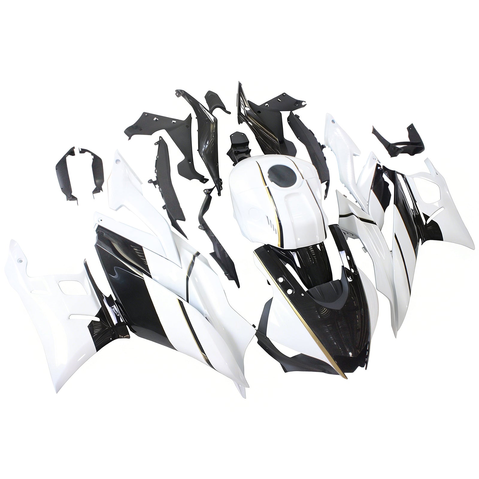Amotopart 2022-2023 Yamaha YZF-R3 R25 White Fairing Kit