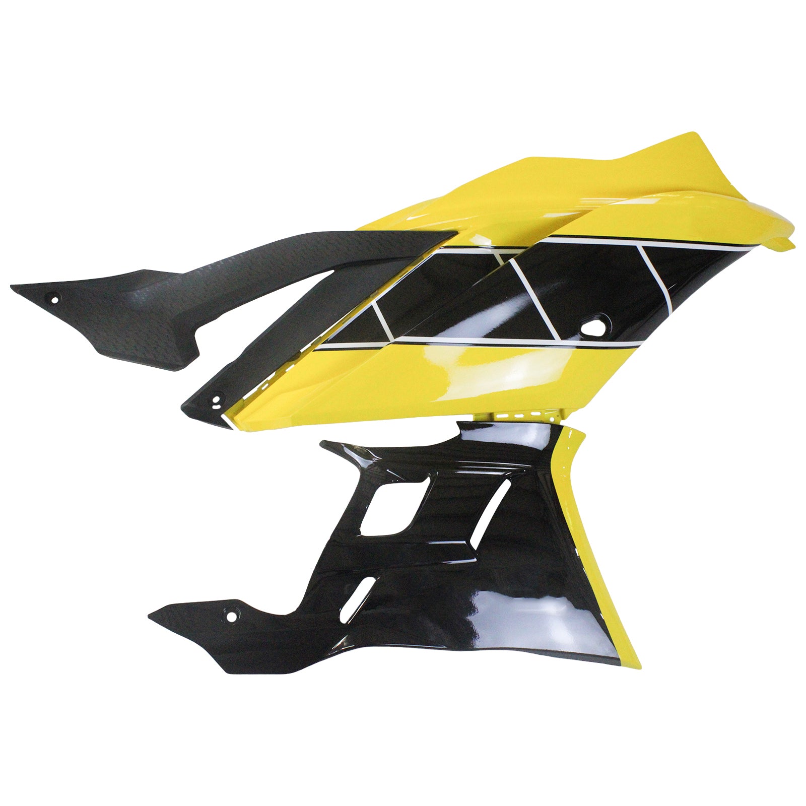 Amotopart 2022-2024 Yamaha YZF-R3 R25 Yellow&Black Fairing Kit