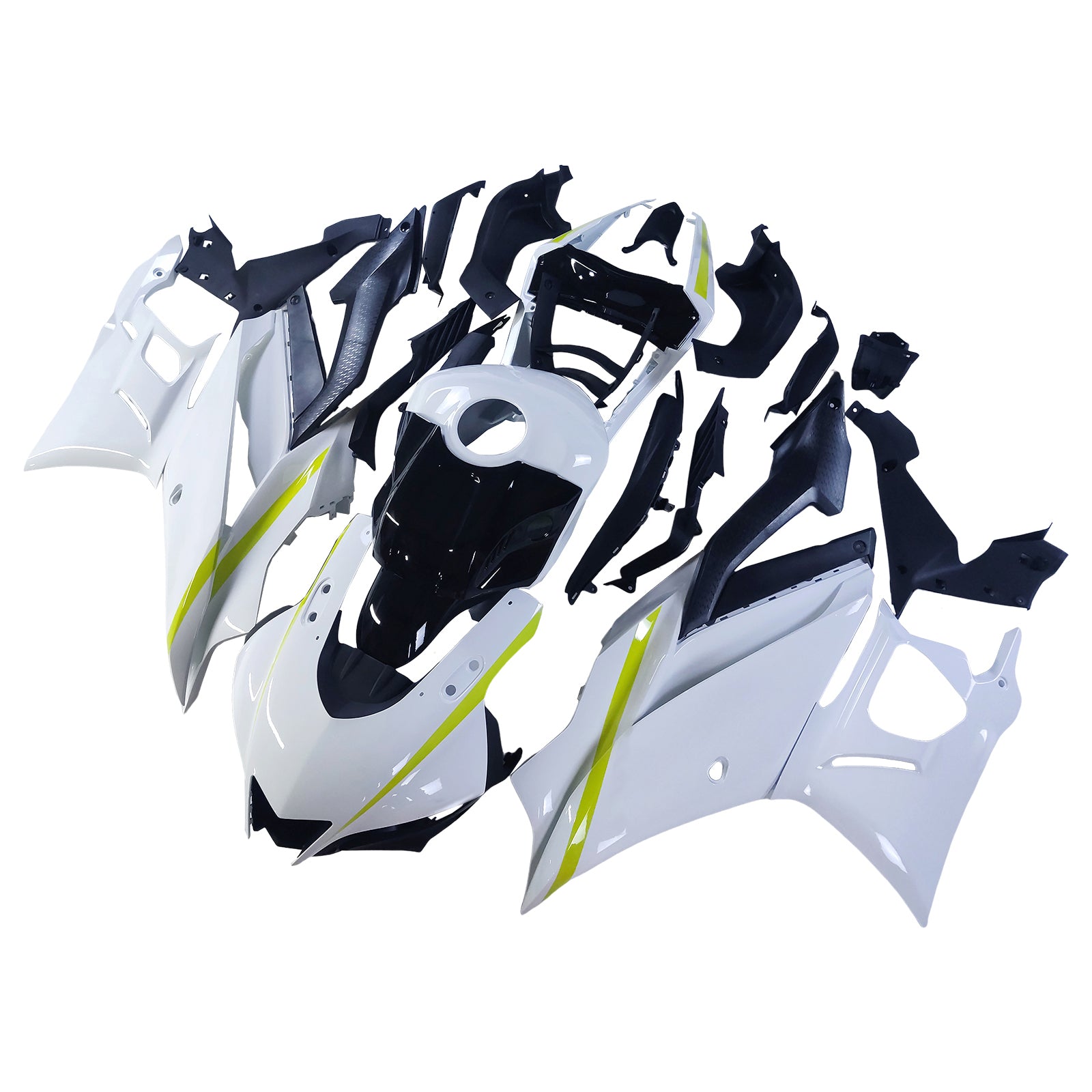 Amotopart 2022-2023 YAMAHA YZF-R3 R25 WHITE RAKINY KIT