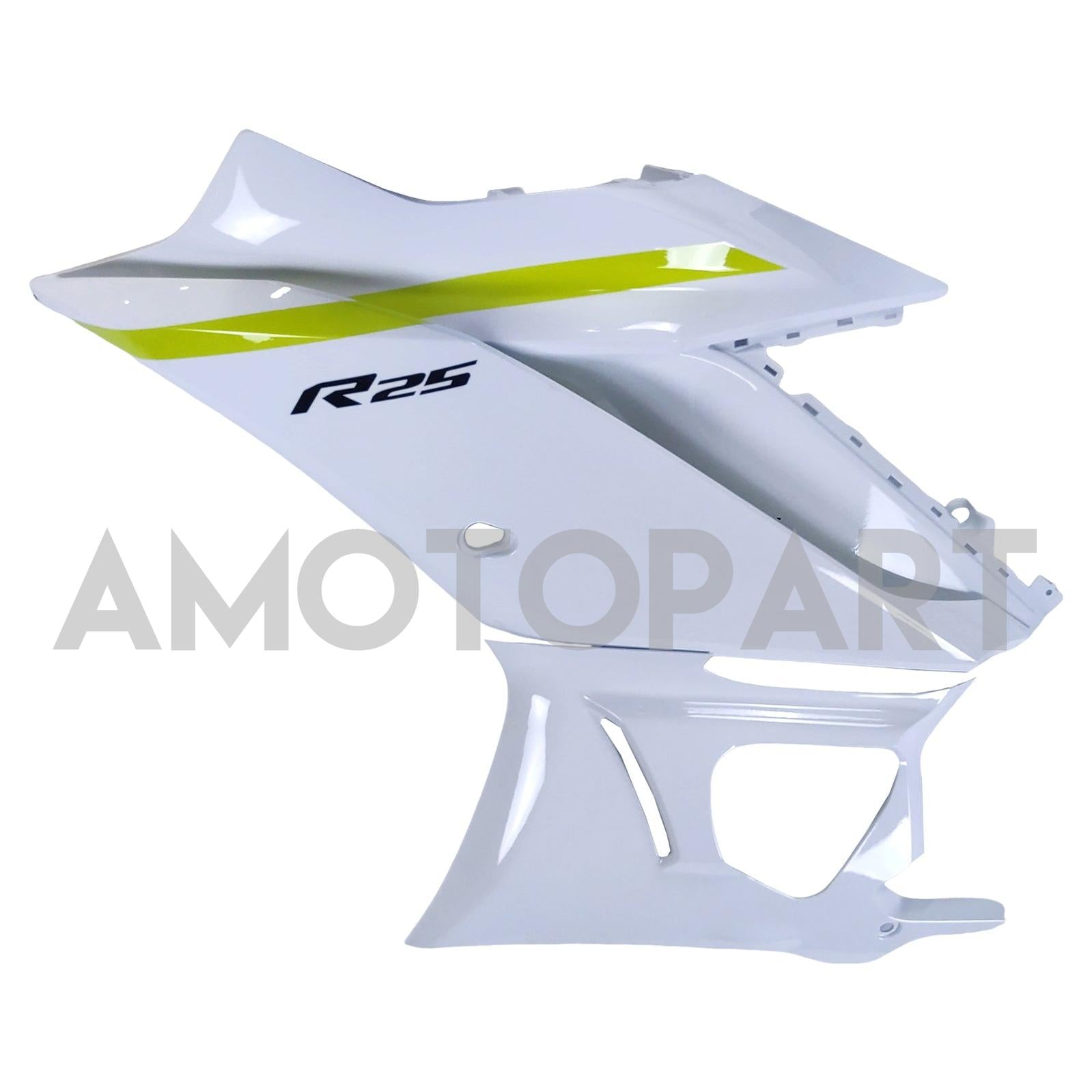 Amotopart 2022-2024 Yamaha YZF-R3 R25 White Fairing Kit