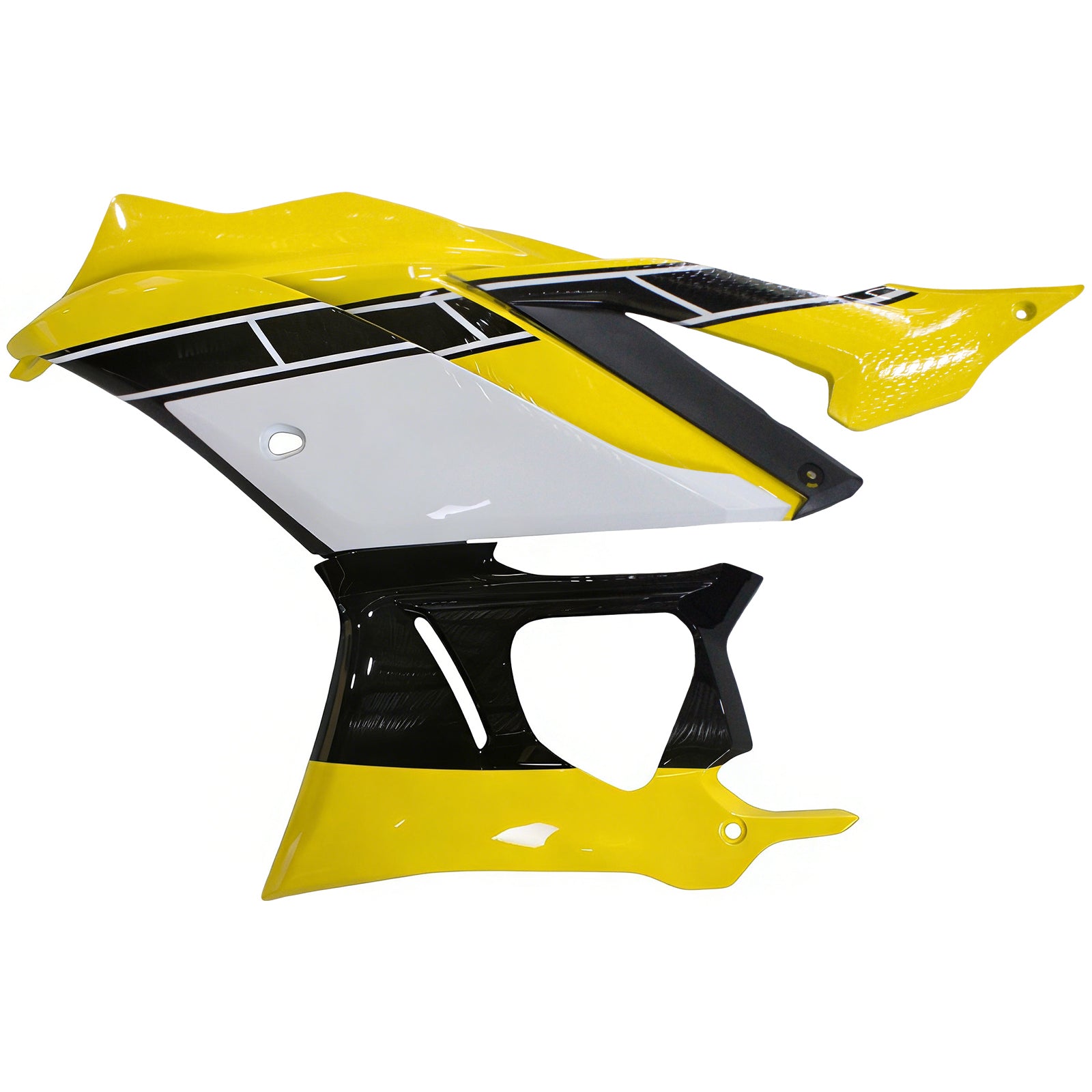 Amotopart 2022-2023 Yamaha YZF-R3 R25 Yellow & White Fairing Kit