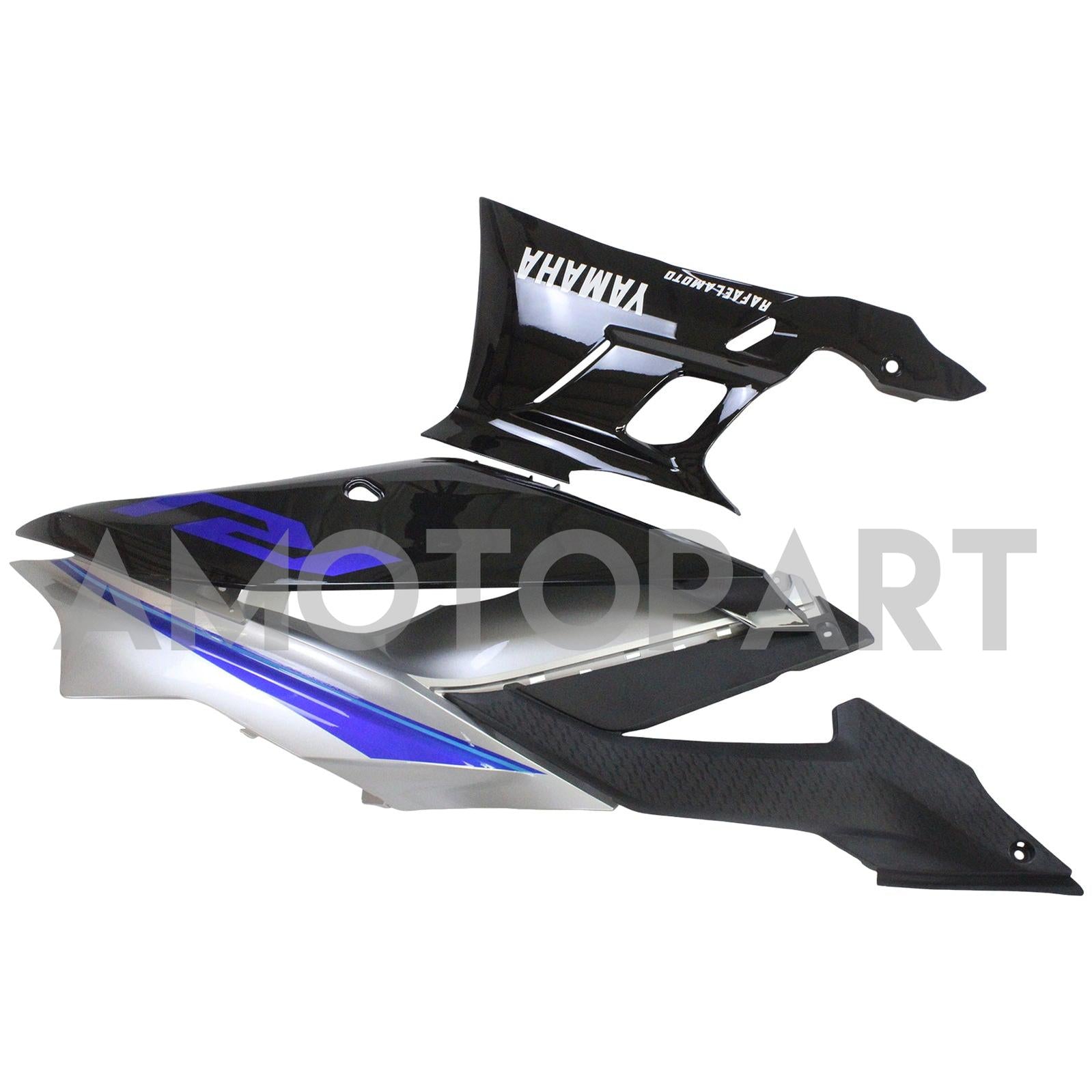 Amotopart 2022-2023 Yamaha YZF-R3 R25 Sliver & Black Fairing Kit