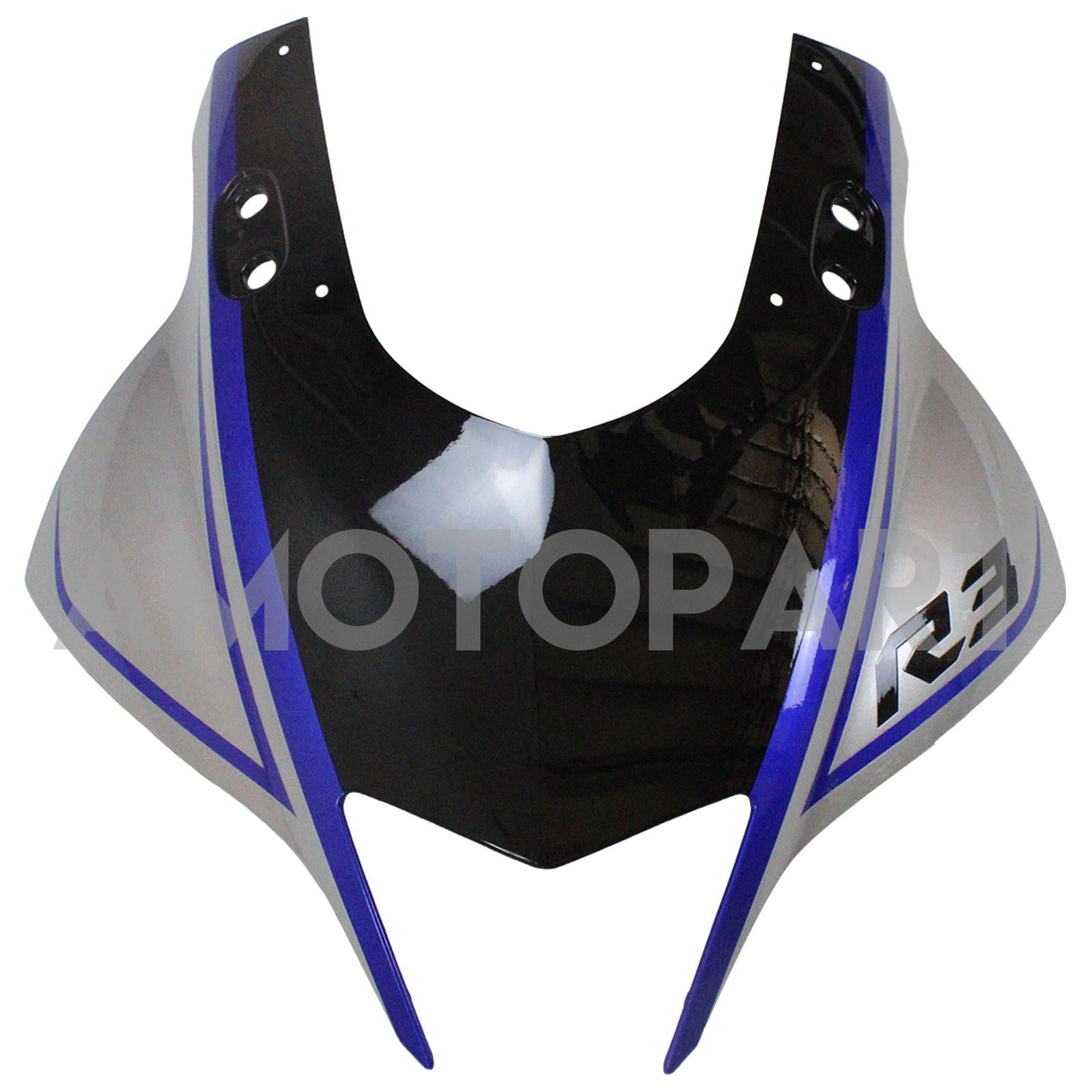 Amotopart 2022-2023 Yamaha YZF-R3 R25 Sliver & Black Fairing Kit