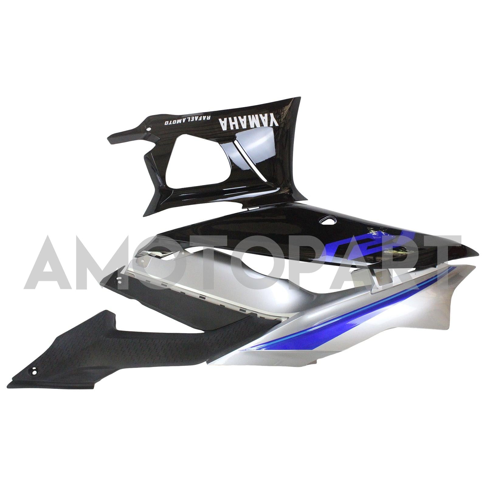 Amotopart 2022-2023 Yamaha YZF-R3 R25 Sliver & Black Fairing Kit