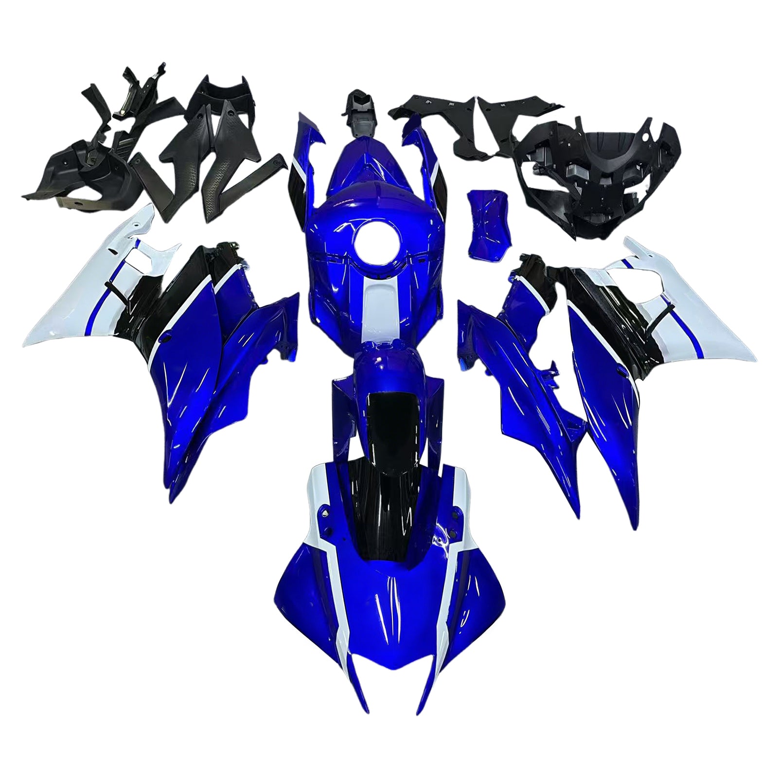 Amotopart 2022-2024 ヤマハ YZF-R3 R25 ブルー Style5 フェアリングキット