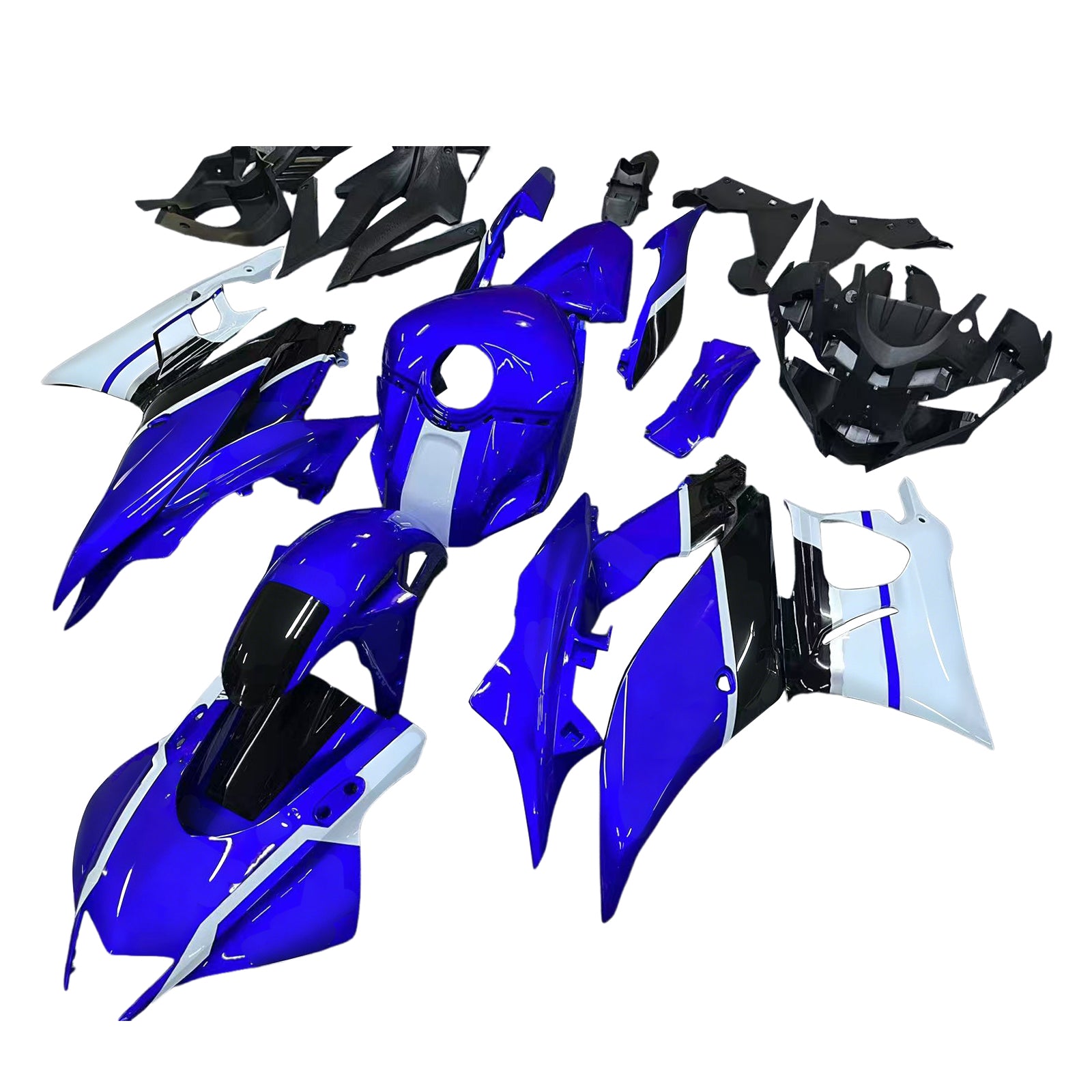 Amotopart 2022-2024 ヤマハ YZF-R3 R25 ブルー Style5 フェアリングキット