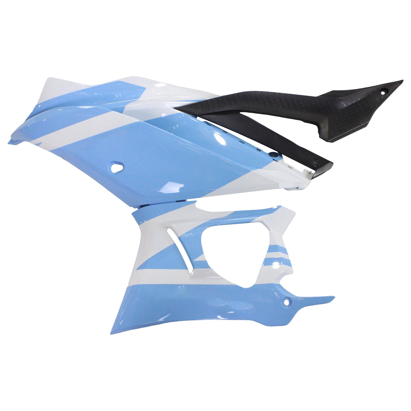 Amotopart 2022-2023 Yamaha YZF-R3 R25 White & Blue Style2 Fairing Kit