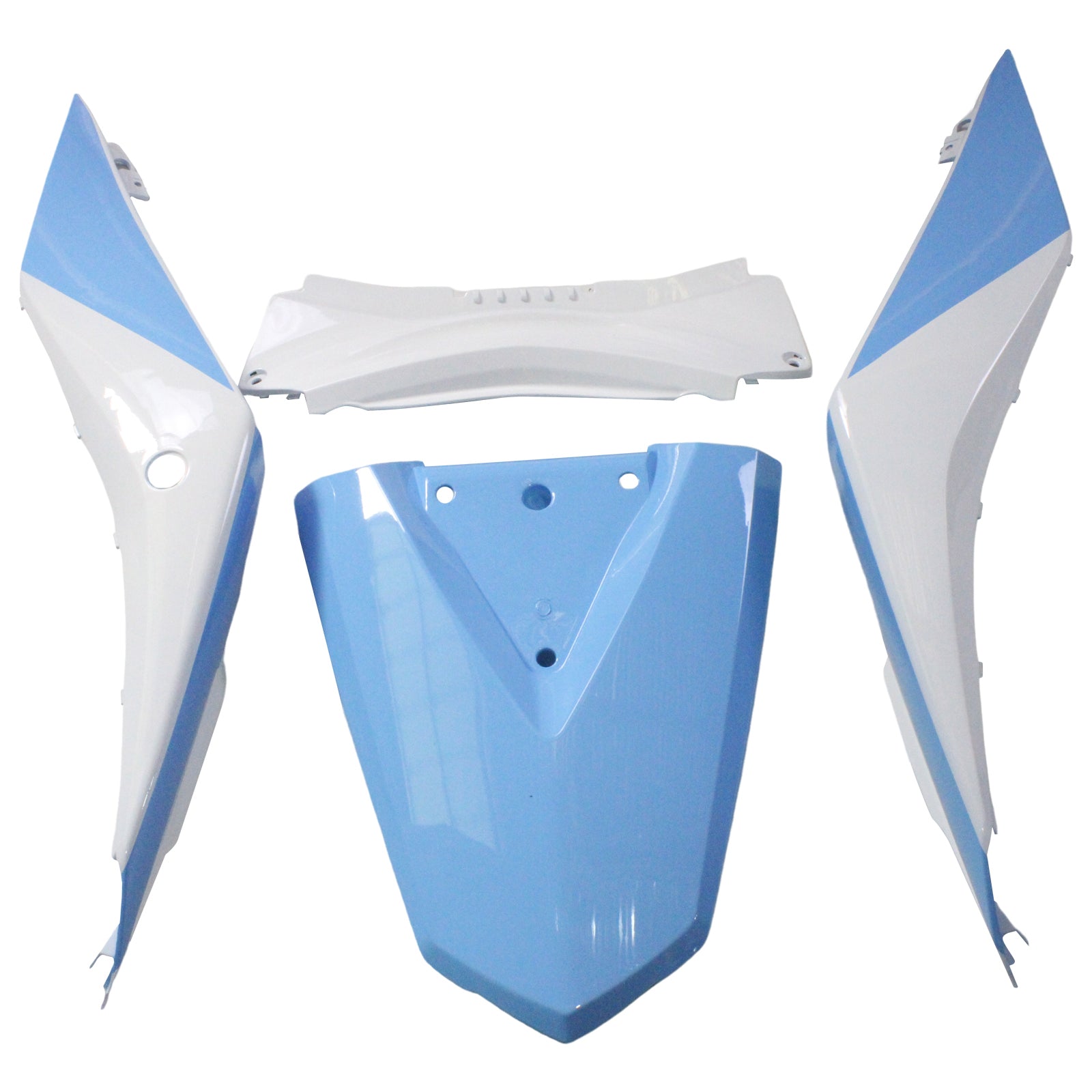 Amotopart 2022-2023 Yamaha YZF-R3 R25 White & Blue Style2 Fairing Kit