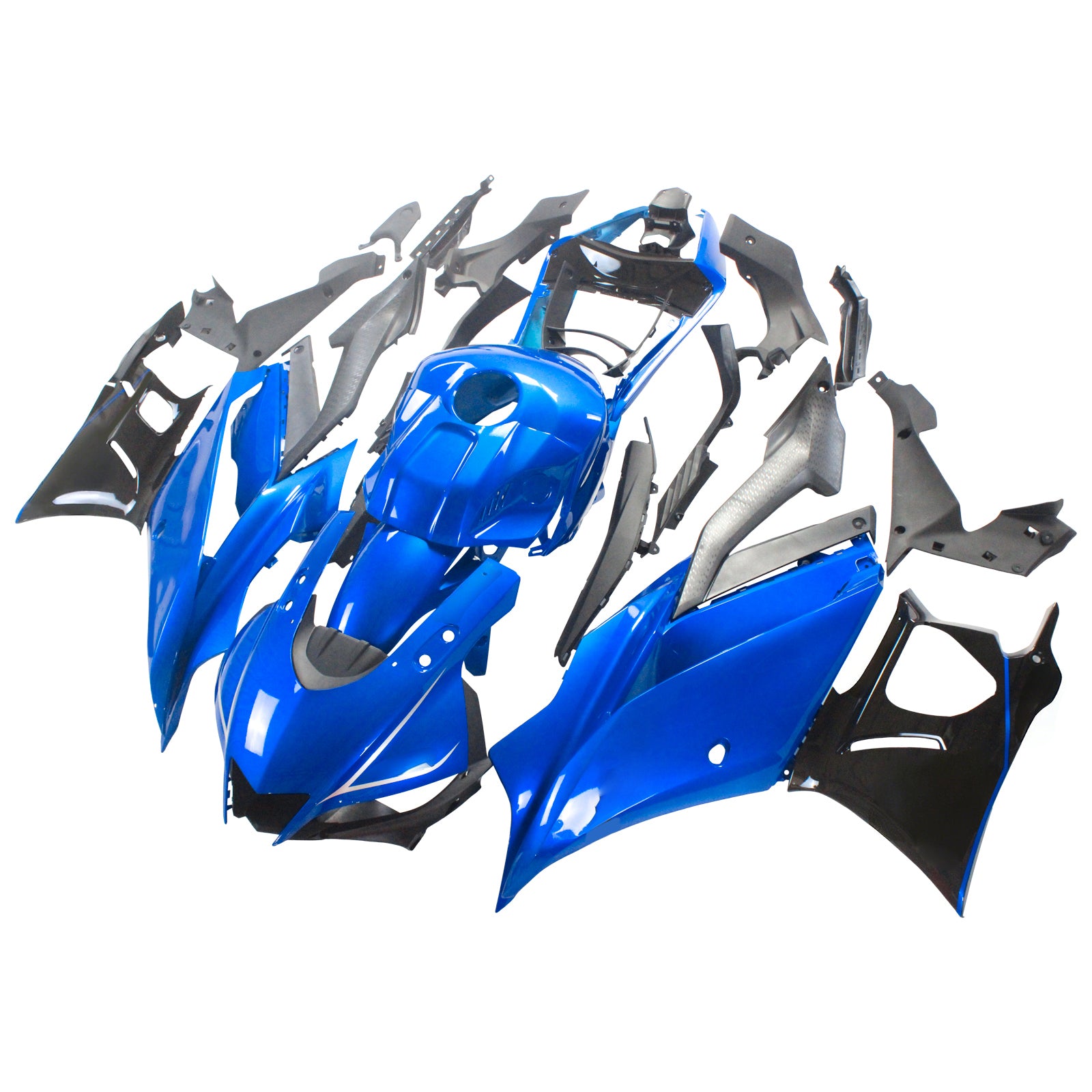 AMOTOPART 2022-2024 YAMAHA YZF-R3 R25 Blue Style8 Fairing Kit