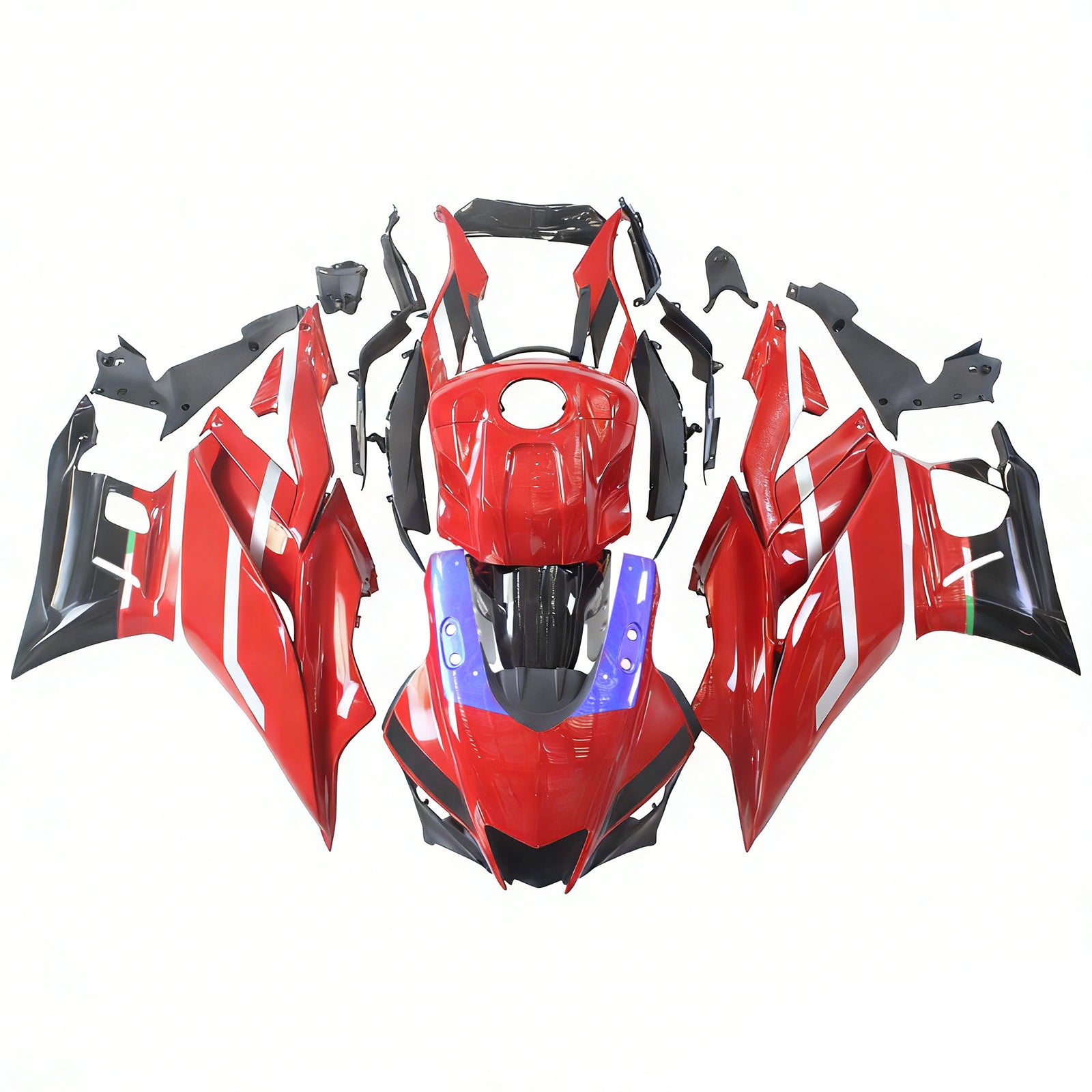 Amotopart 2022-2023 ヤマハ YZF-R3 R25 レッド&ホワイト フェアリングキット