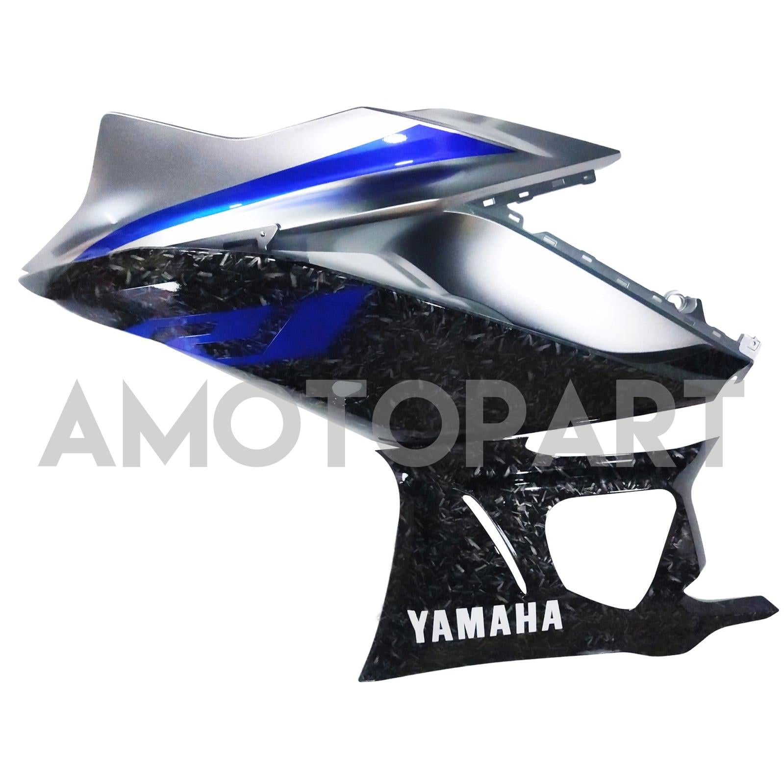 Amotopart 2022-2024 ヤマハ YZF-R3 R25 ブルー&マーブル カーボンファイバー フェアリングキット