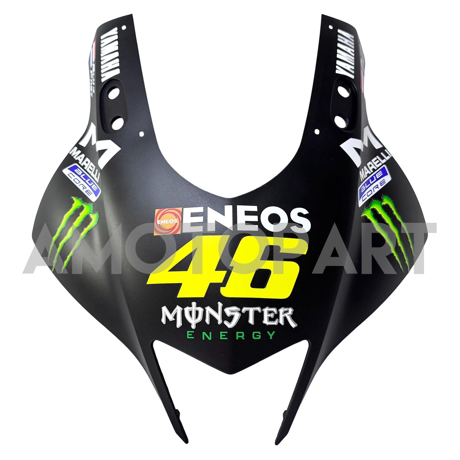 Amotopart 2022-2024 Yamaha YZF-R3 R25 Black with Monster Logo Fairing Kit