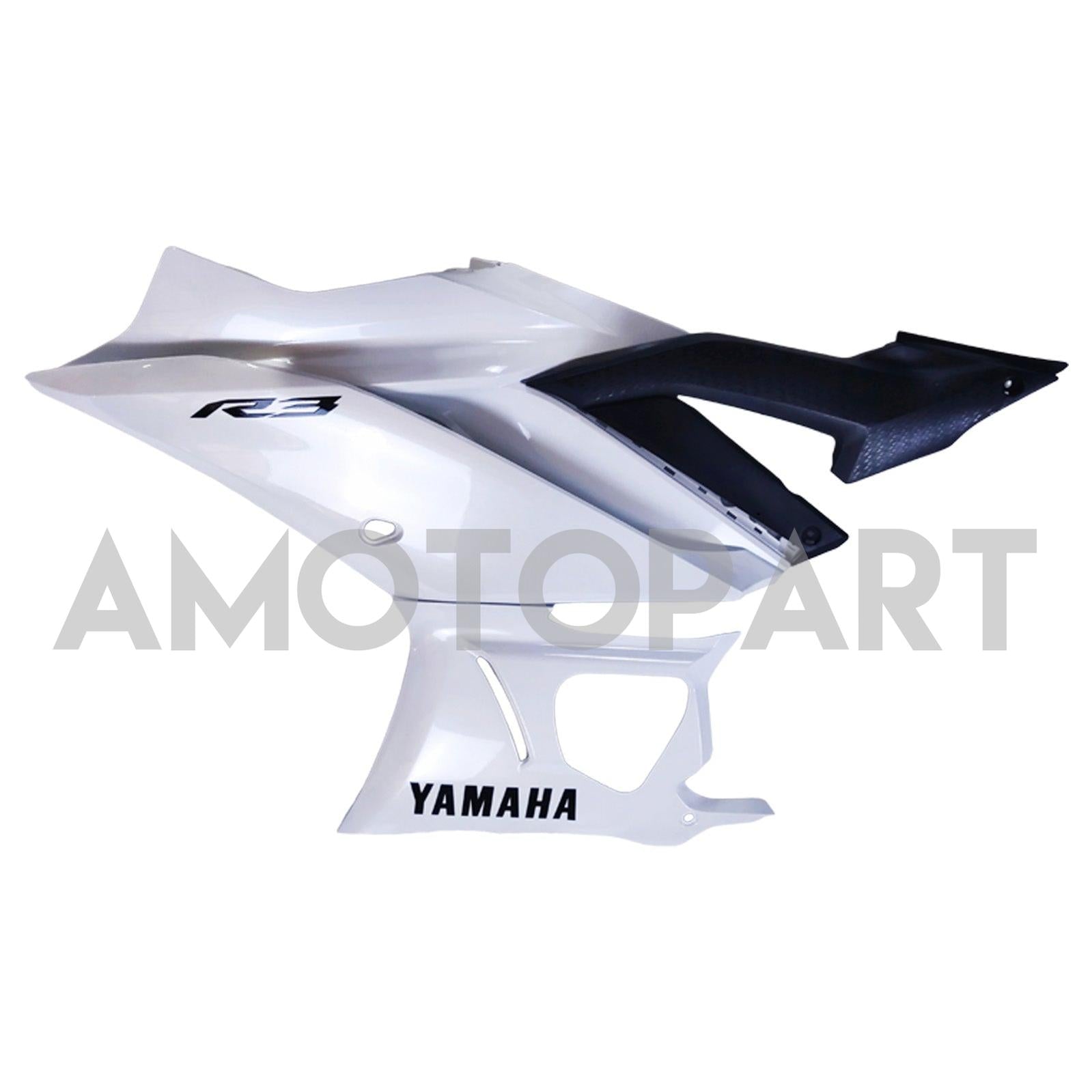 AMOTOPT 2022-2023 YAMAHA YZF-R3 R25 KIT de carenagem branca de pérola