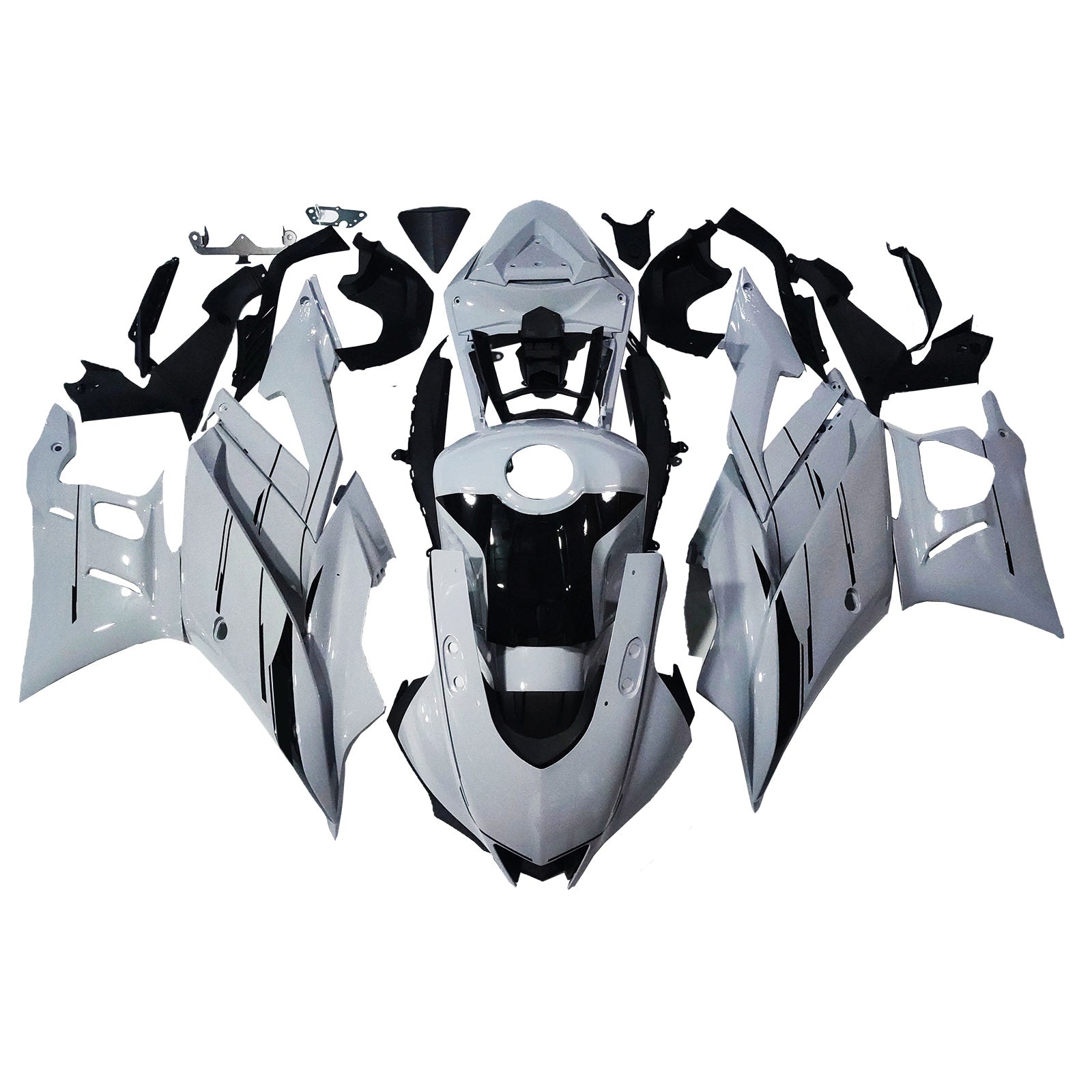 Amotopart 2022-2024 Yamaha YZF-R3 & R25 White Fairing Kit