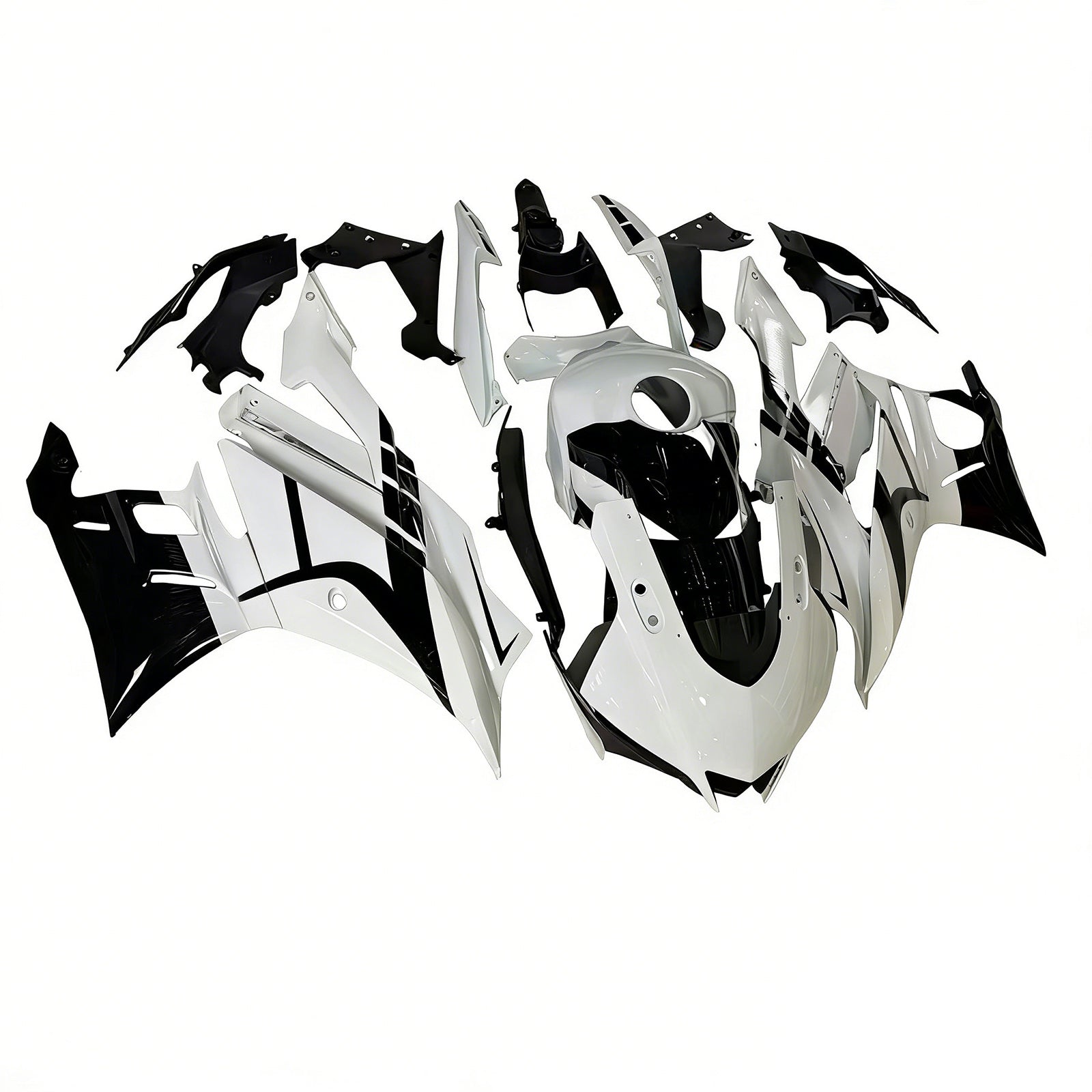Amotopart 2022-2024 Yamaha YZF-R3 & R25 White Black Fairing Kit