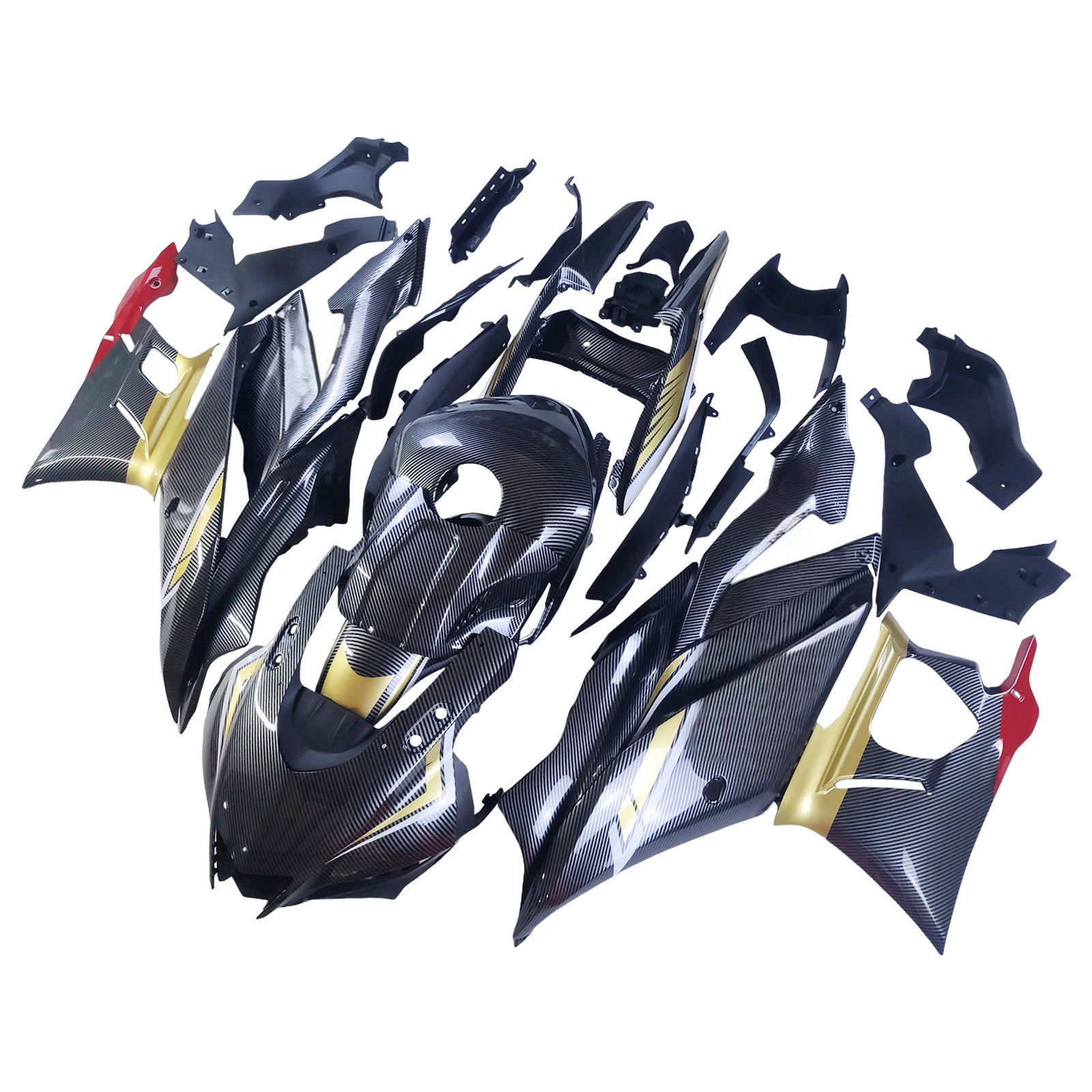 Amotopart 1998-1999 Yamaha R1 Fairing Carbon Fiber Black Red&White Kit