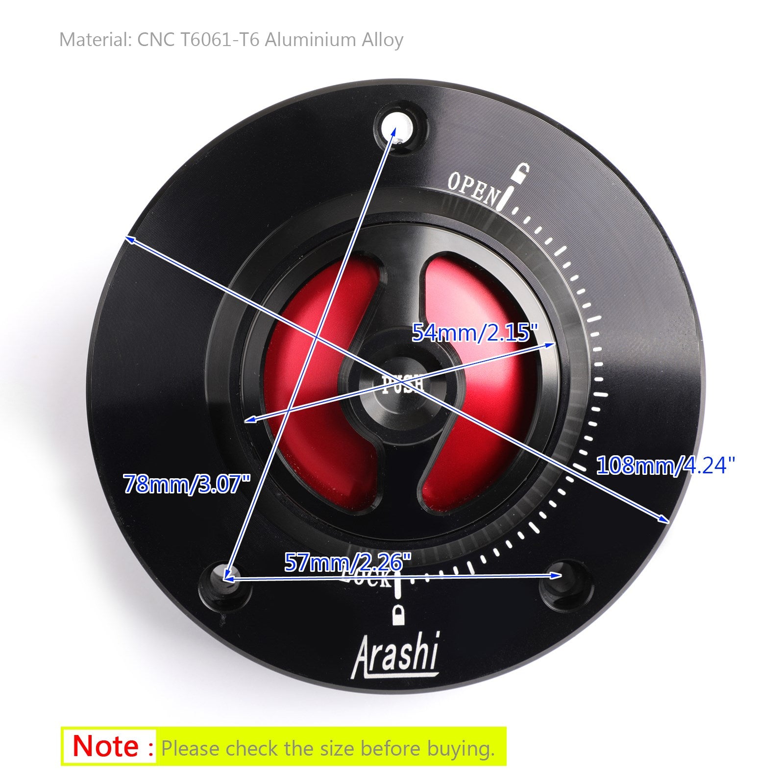 CNC KEYLESS Fuel Cover Gas Tank Cap RD Fit for Suzuki SV 650 1000 S 03-18