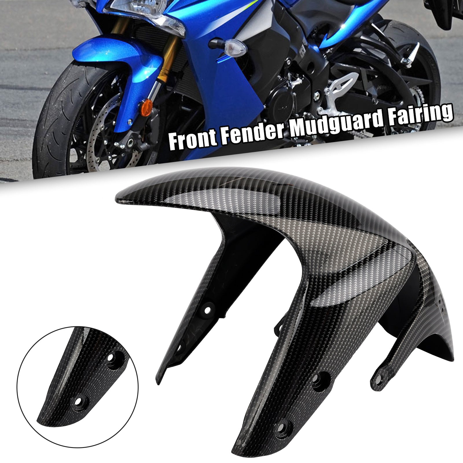 Cawing de la cobertura de la Guardia de barro delantera delantera para Suzuki GSX-S750 2017-2024 Carbon