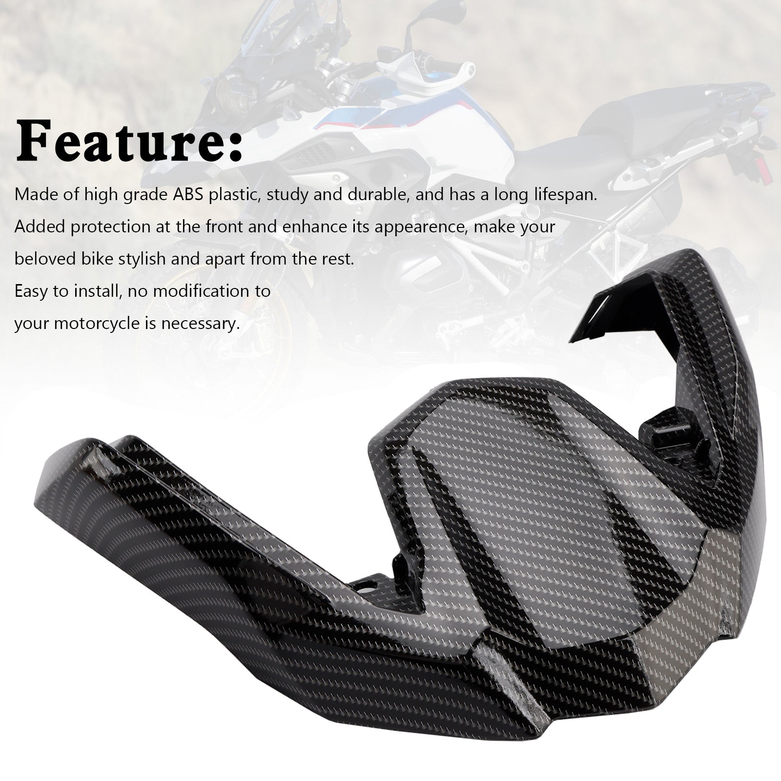 14-22 BMW R1200 R1250 GS Adventure Kotflügelverlängerung vorne Schnabel Nase Carbon