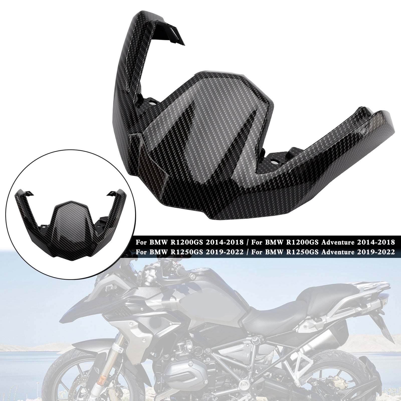 14-22 BMW R1200 R1250 GS Adventure Kotflügelverlängerung vorne Schnabel Nase Carbon