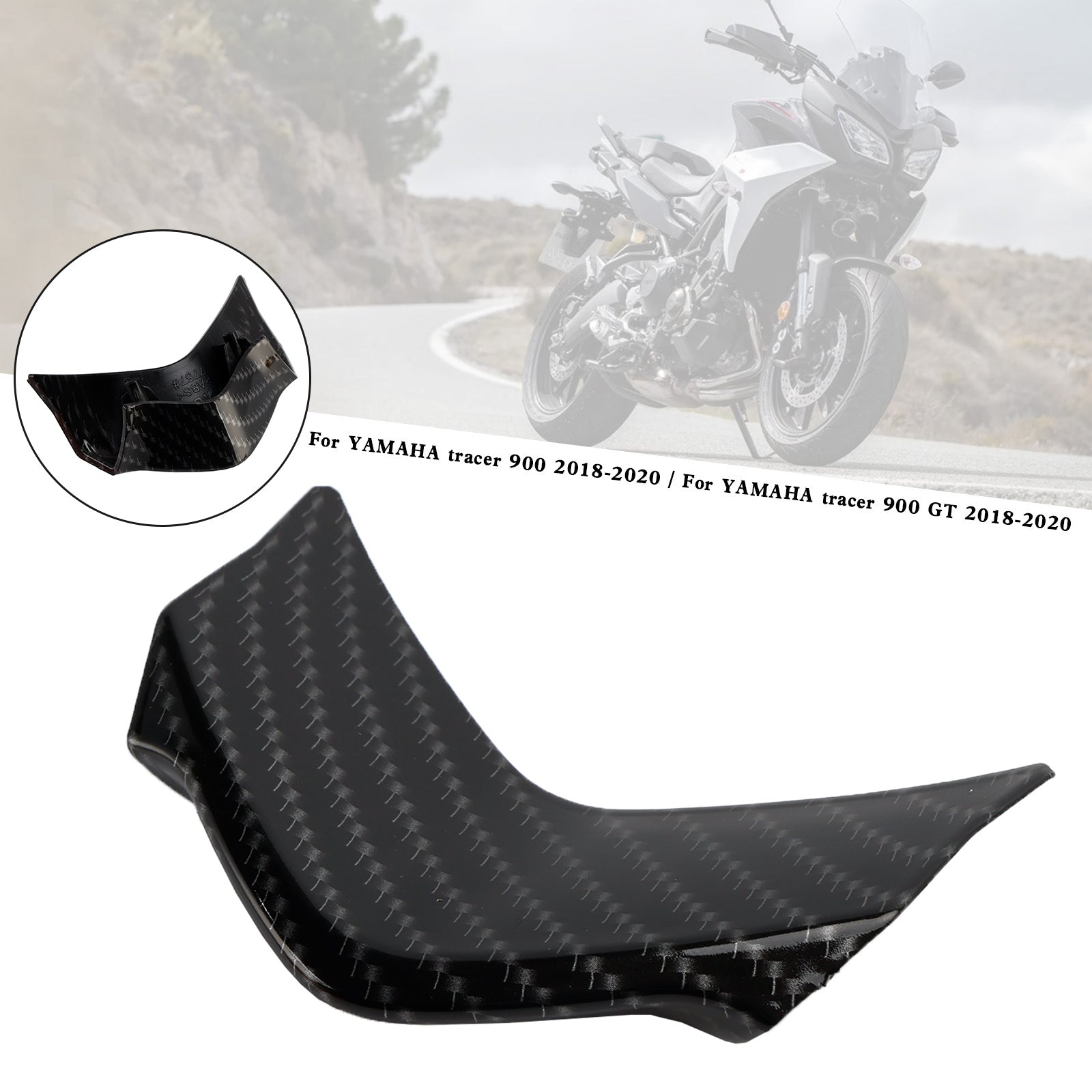 Nariz frontal sob carenagem do painel para Yamaha Tracer 900/GT 2018-2020 Carbono