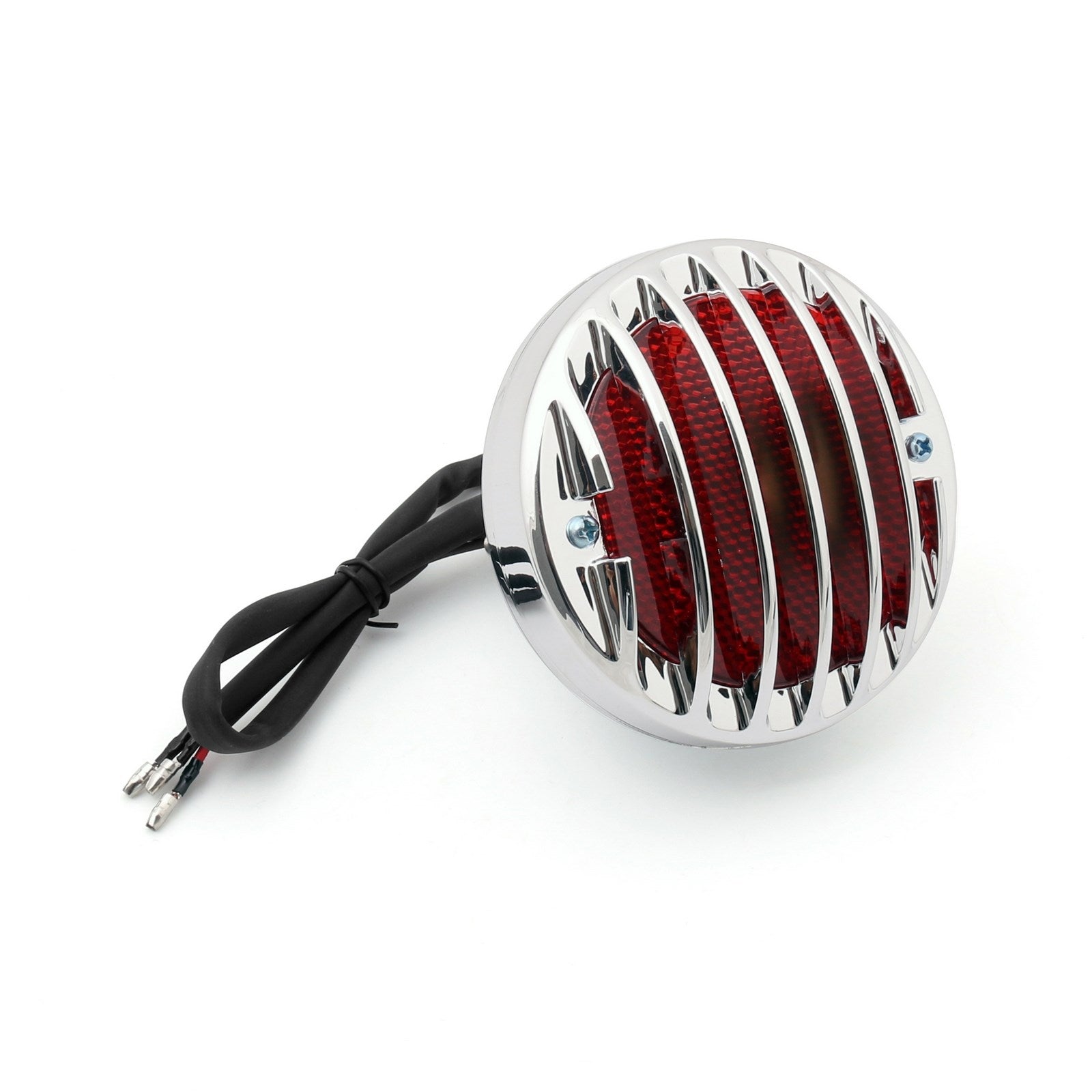 Round Motorcycle Tail Brake Light For Bobber Chopper Rat Custom Black