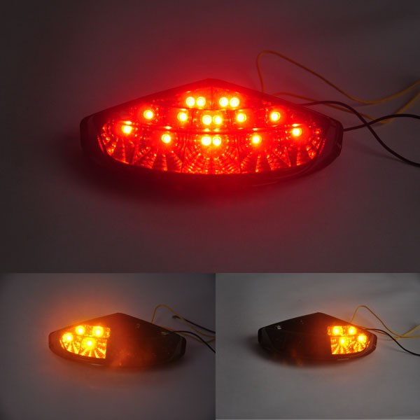 Signaux de clignollants de feu de queue LED intégrés pour le monstre Ducati 696 795 796 1100 Clear
