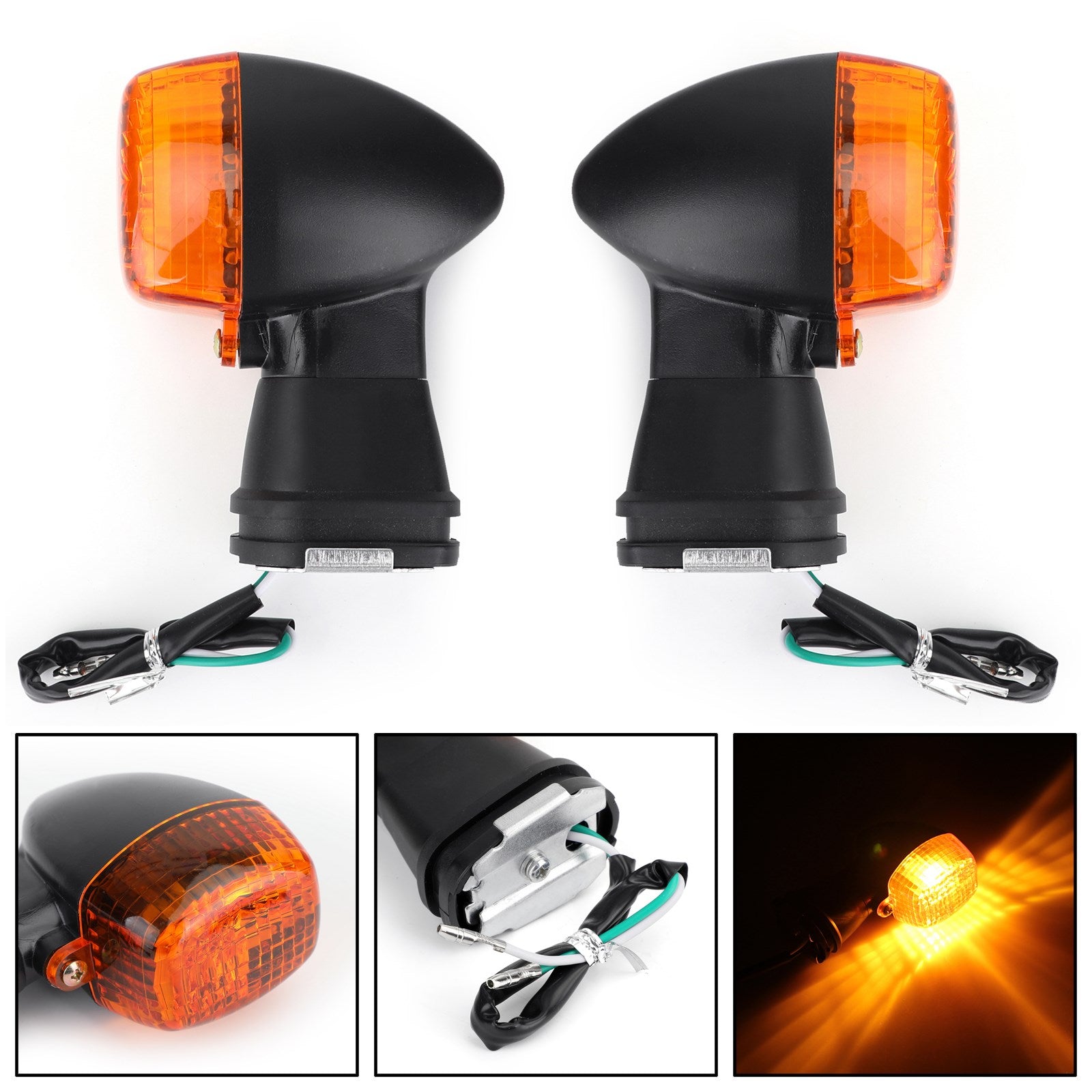 Kawasaki ZX-6R 7R 9R 12R EX 500R Ninja GPZ Zr-X ZX-R voorste richtingaanwijsman Amber