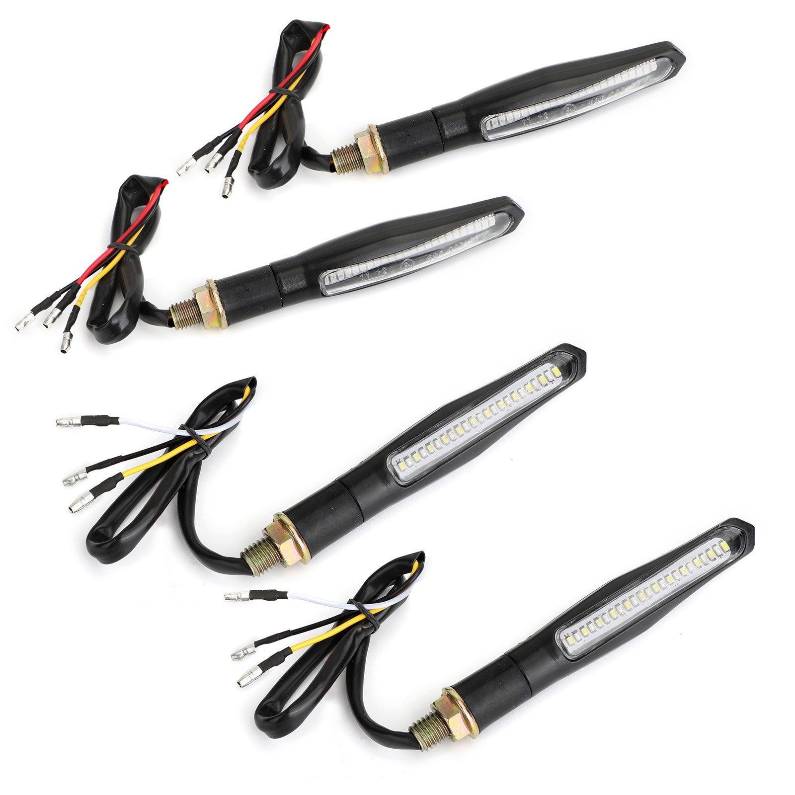 4x sequentiell fließende LED -Motorrad -Blinker -Anzeige -Lichter DRL Bremslampe