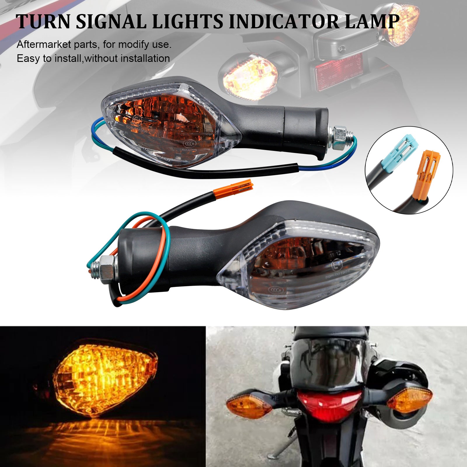 Honda CBR500 CBR650F CTX700 MSX125 Turn Signal Lights Indicator Lamp
