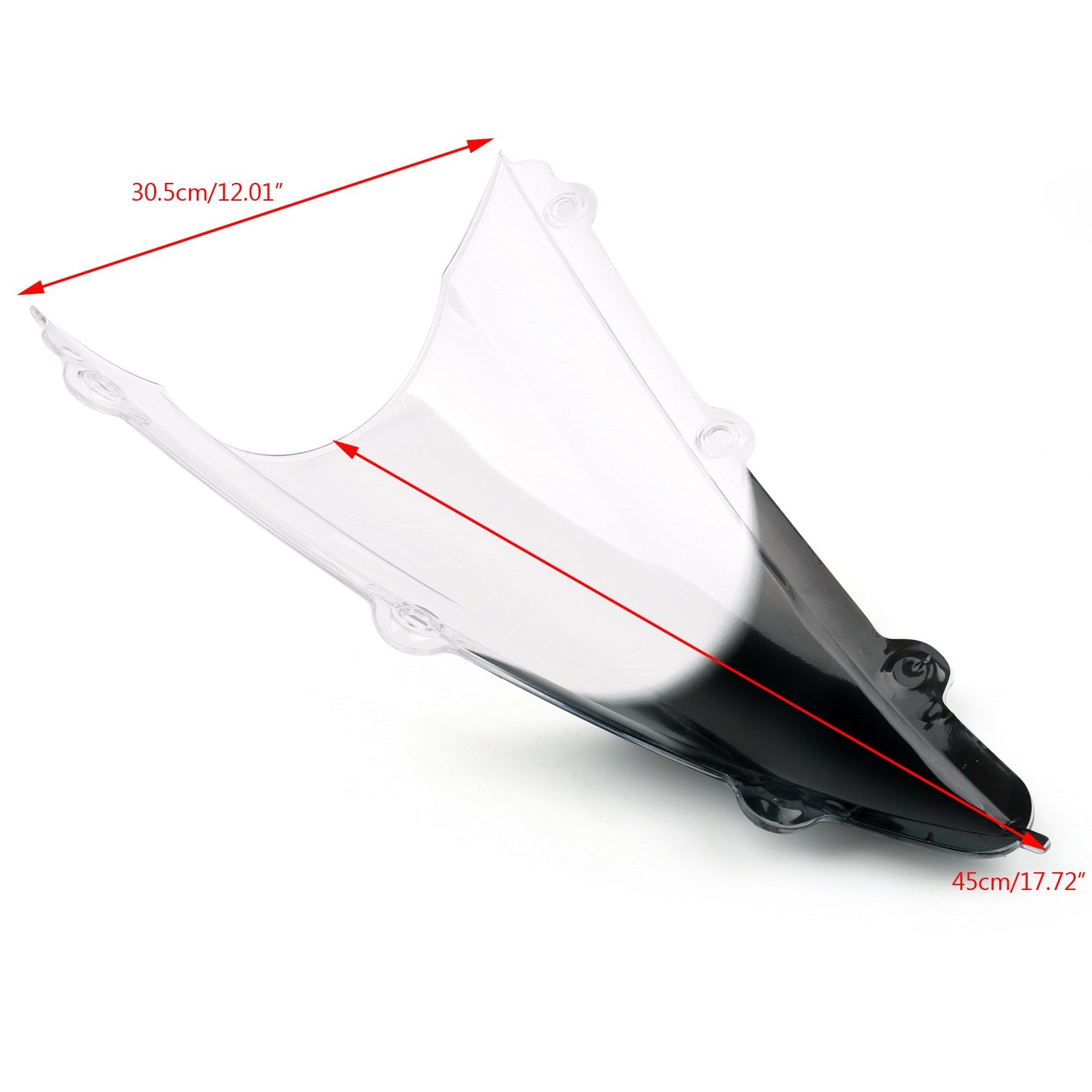 2004-2006 Yamaha YZF R1 Windshield Windscreen Double Bubble Clear-Black