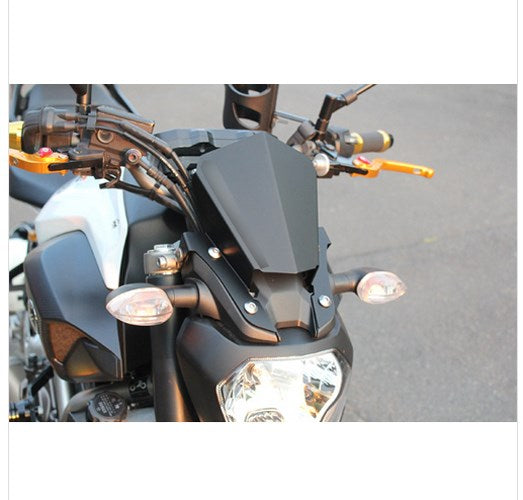 14-16 Yamaha MT07 FZ07 Aluminium Windschutzscheibe Upper Mount Schwarz