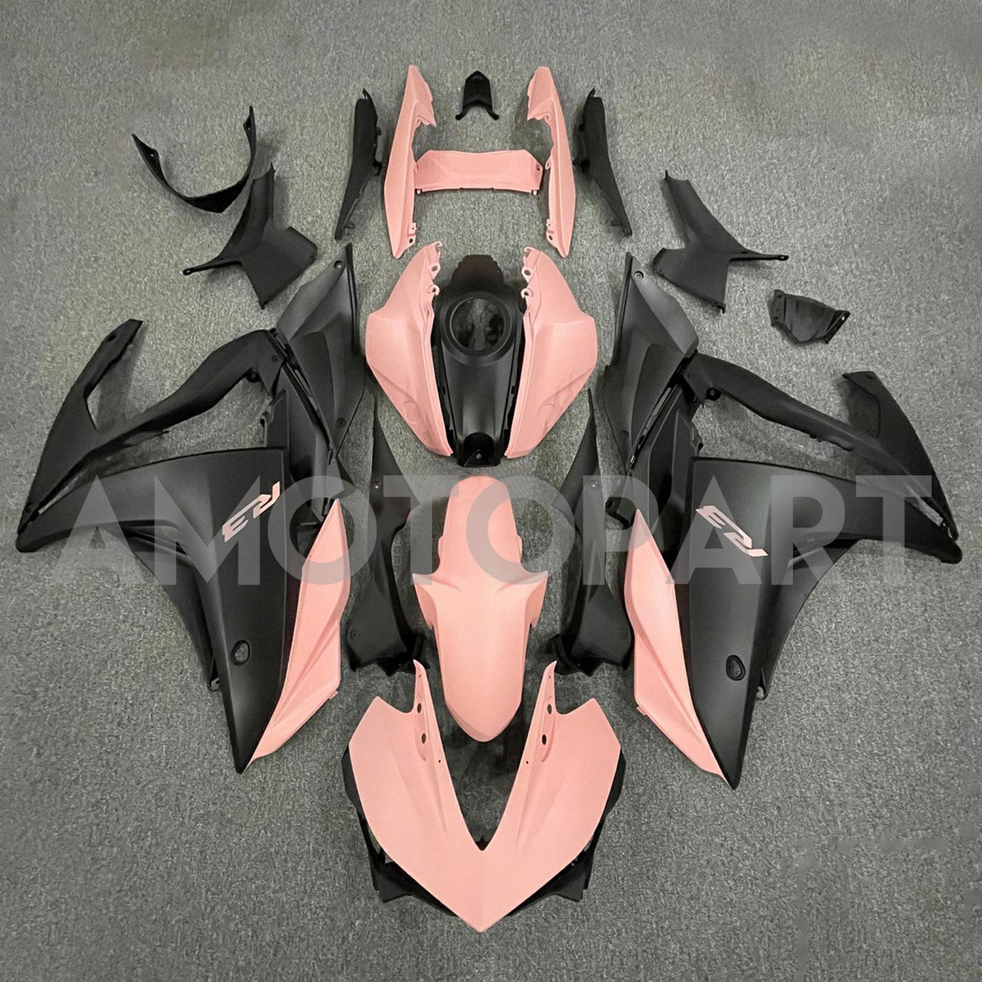 Amotopart YZF-R3 2014-2018 R25 2015-2017 Yamaha Matte Pink&Black Fairing Kit