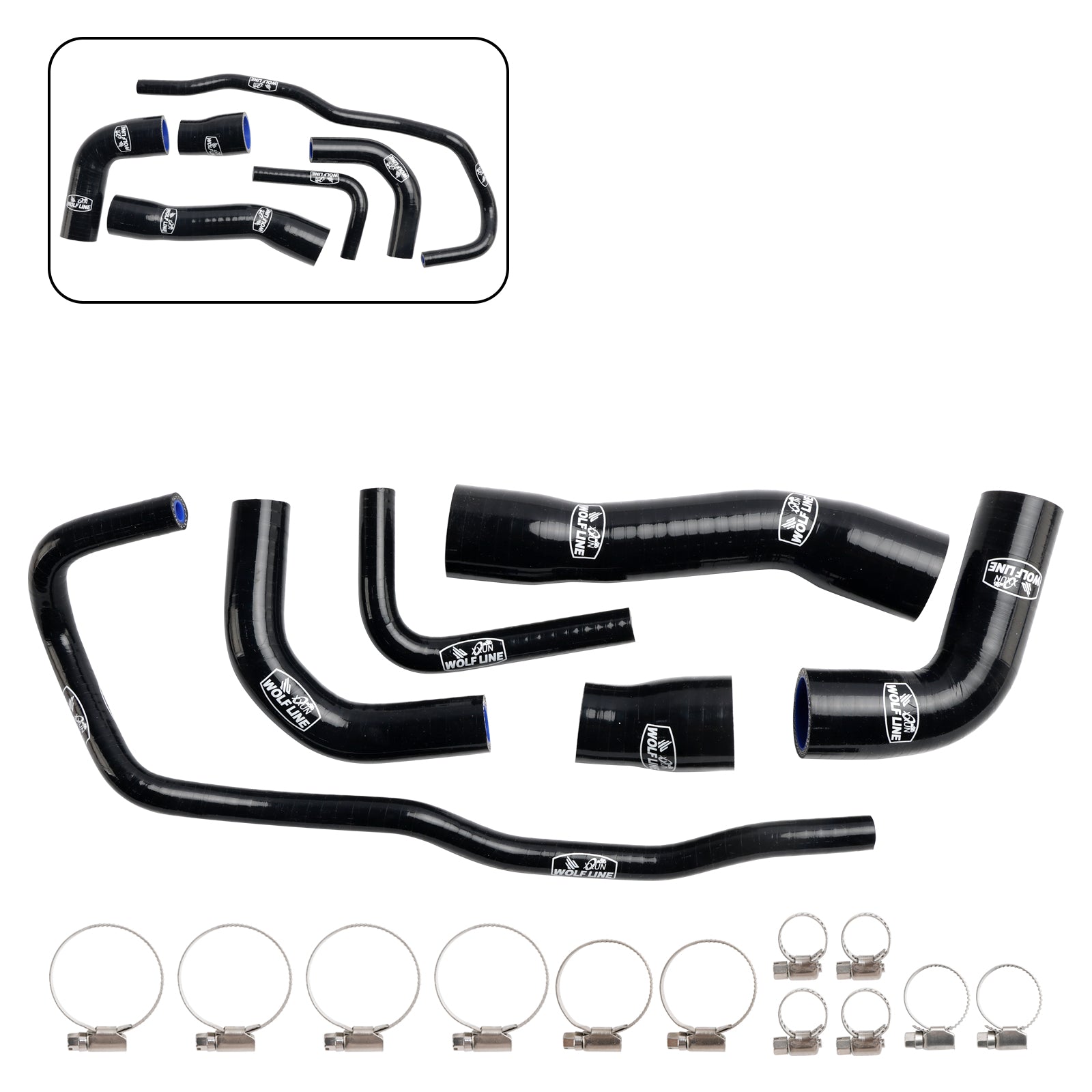 2021-2024 BMW S1000XR Silikone Radiator Kølevæskeslange Kit