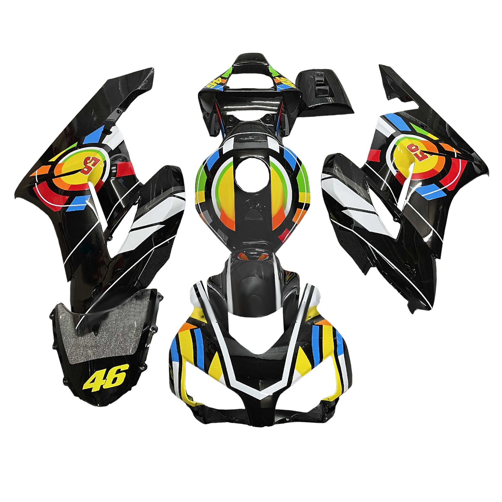 Amotopart 2004-2005 Honda CBR1000RR Glossy Black Yellow Blue Red Fairing Kit