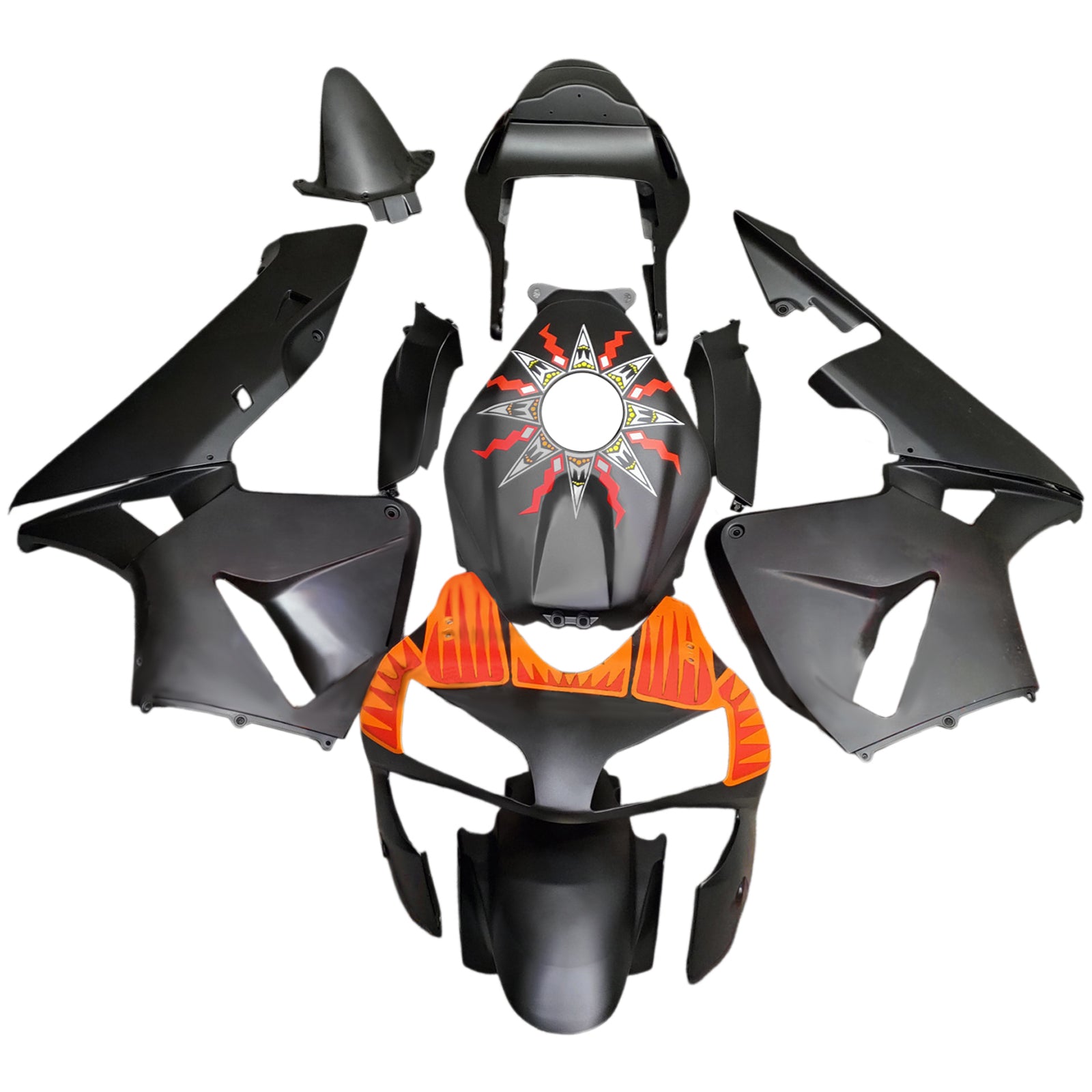 Amotopart 2003-2004 Honda CBR600RR Matte Black Fairing Kit