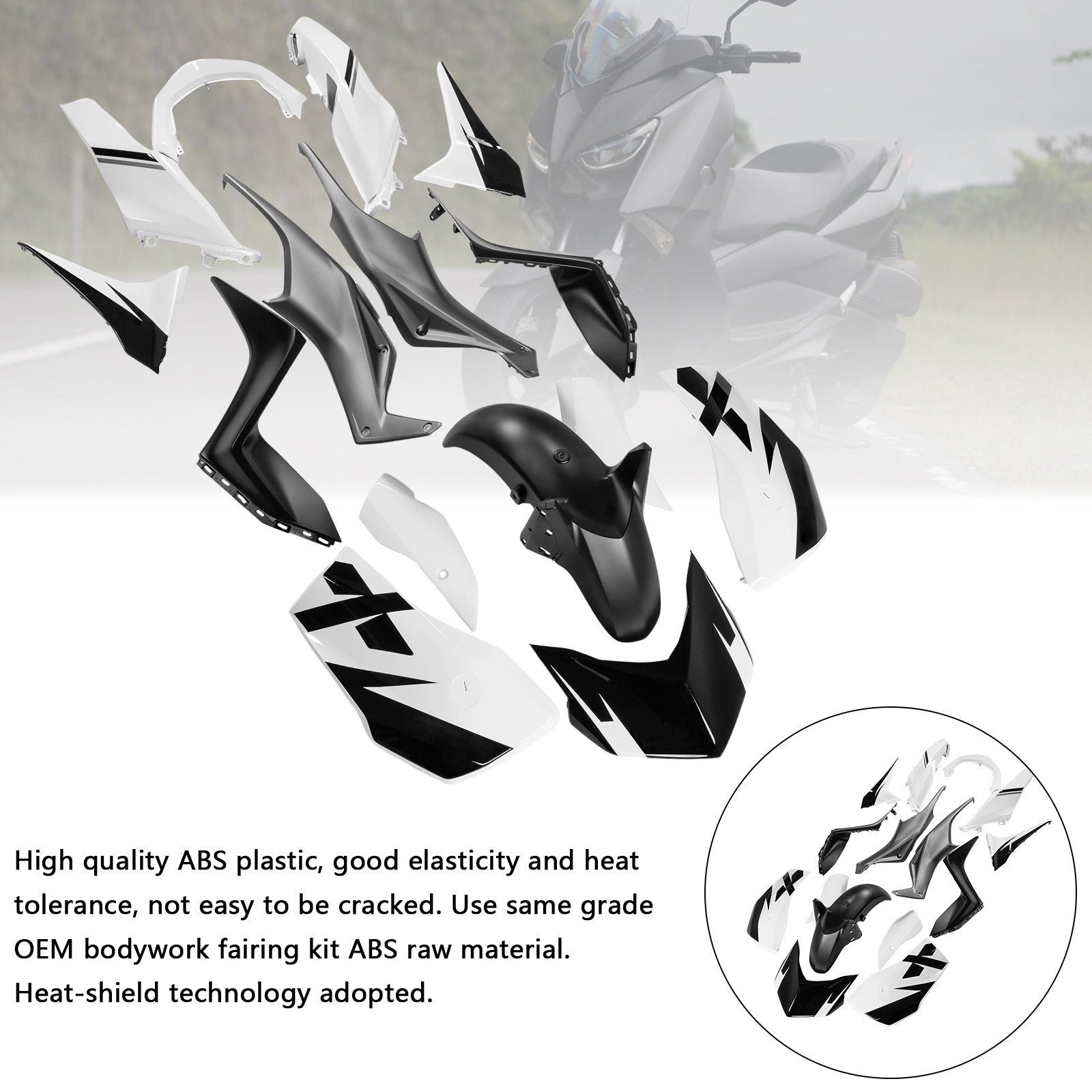 Amotopart 2023-2024 Yamaha x Max 300 Kit de carénage