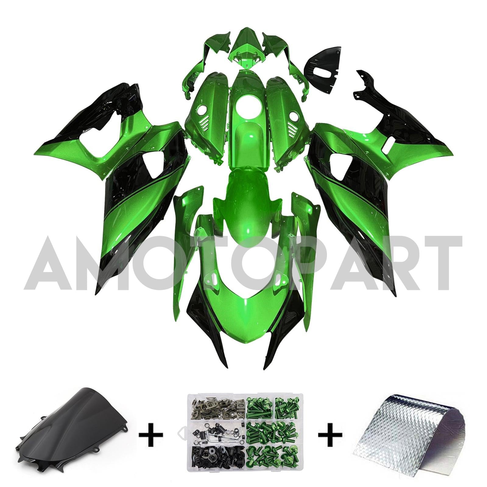 Amotopart 2021-2025 Yamaha YZF-R7 Jade Green Fairing Kit