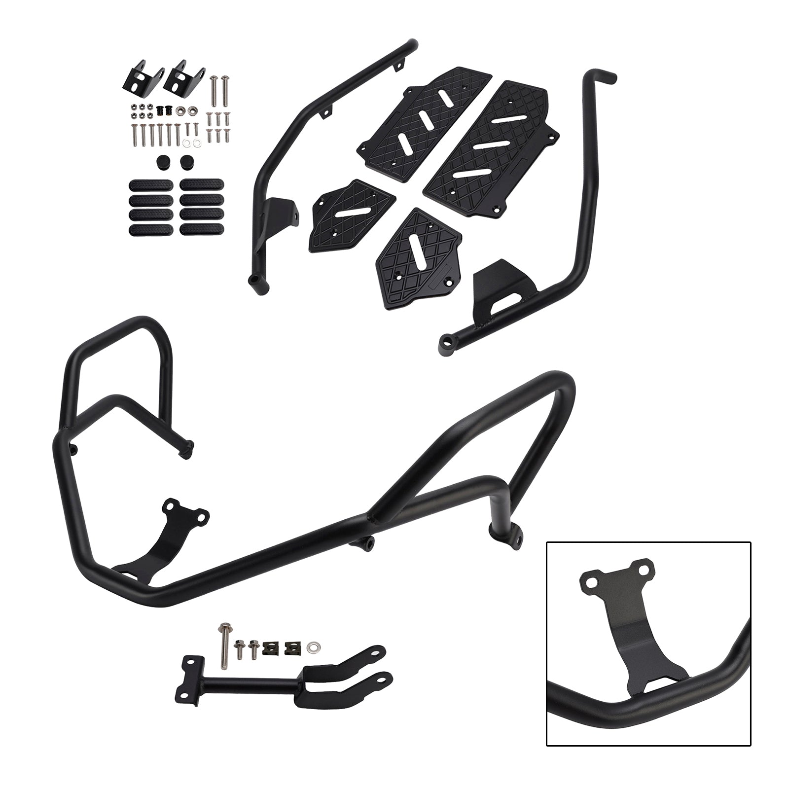 Honda Adv350 2022-2025 24 Crash Bar Upper+Lower Engine Guard Frame Fit Black