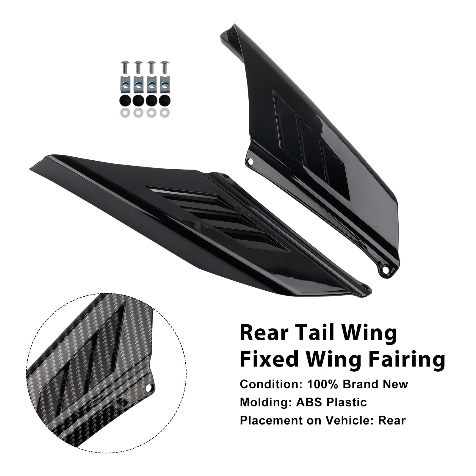 Kawasaki NINJA ZX-4R ZX-4RR 2023-2025 Rear Tail Wing Fixed Wing Fairing
