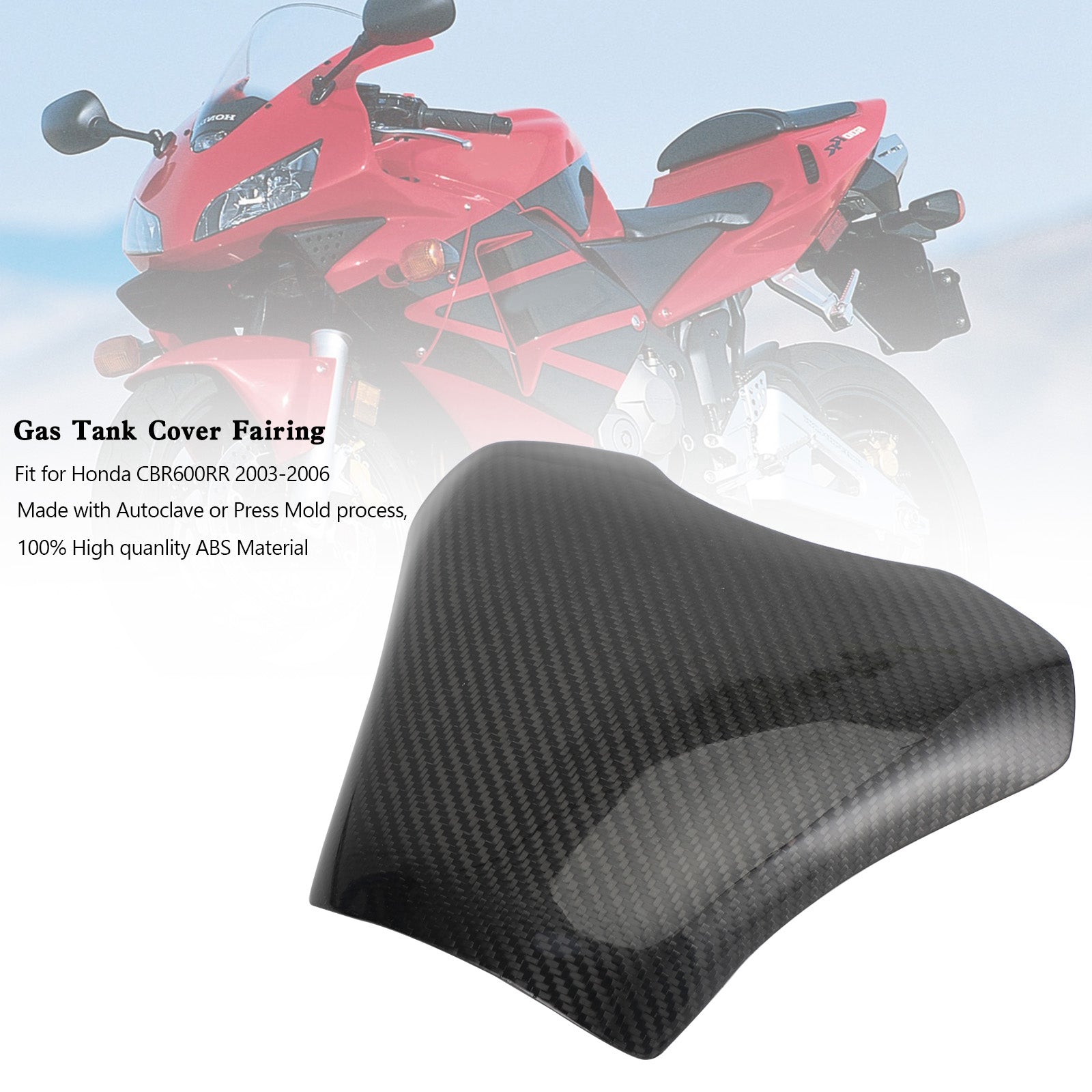 Honda CBR600RR 2003-2006 Real Carbon Fiber Tank Cover Fairing
