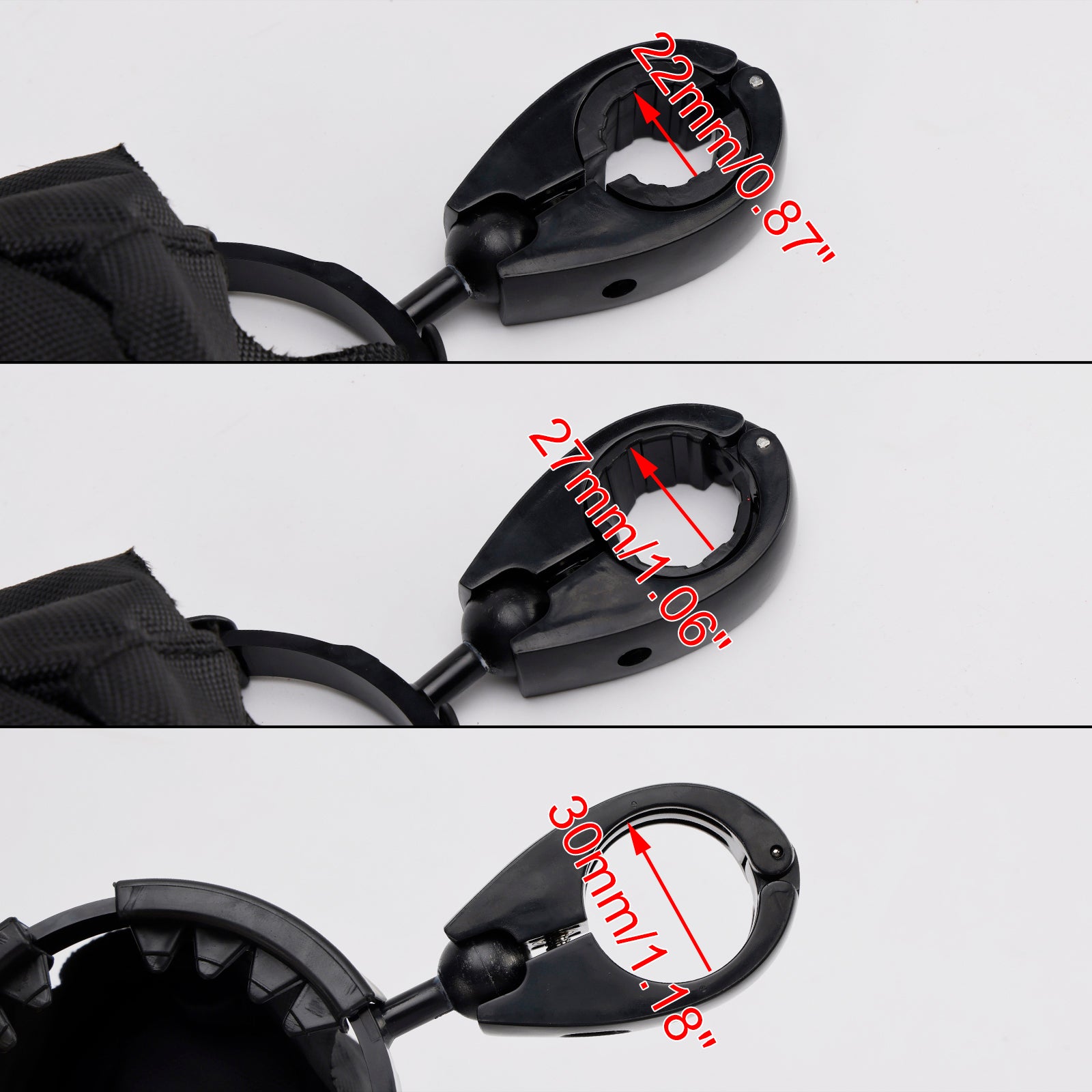 Utv Universal Polaris Ranger Cup Bracket Holder Bottle Cargo Carrier Black