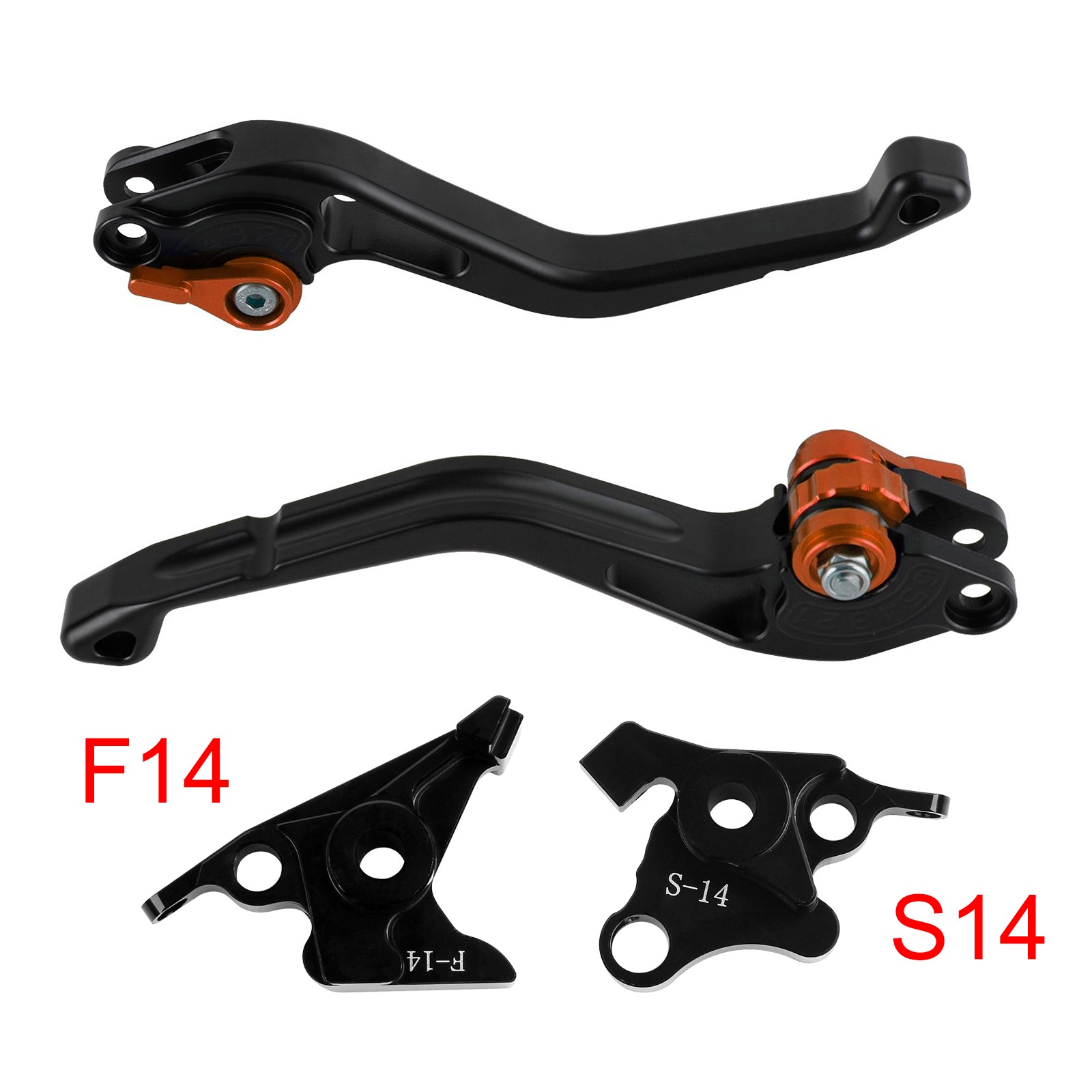 Suzuki GSF650 GSXR1300 DL1000 Orange NEW Short Clutch Brake Lever